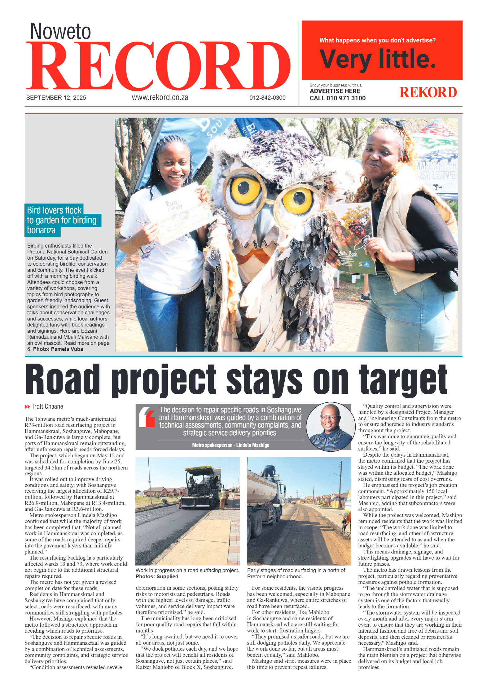 Rekord Noweto 12 September 2025 page 1
