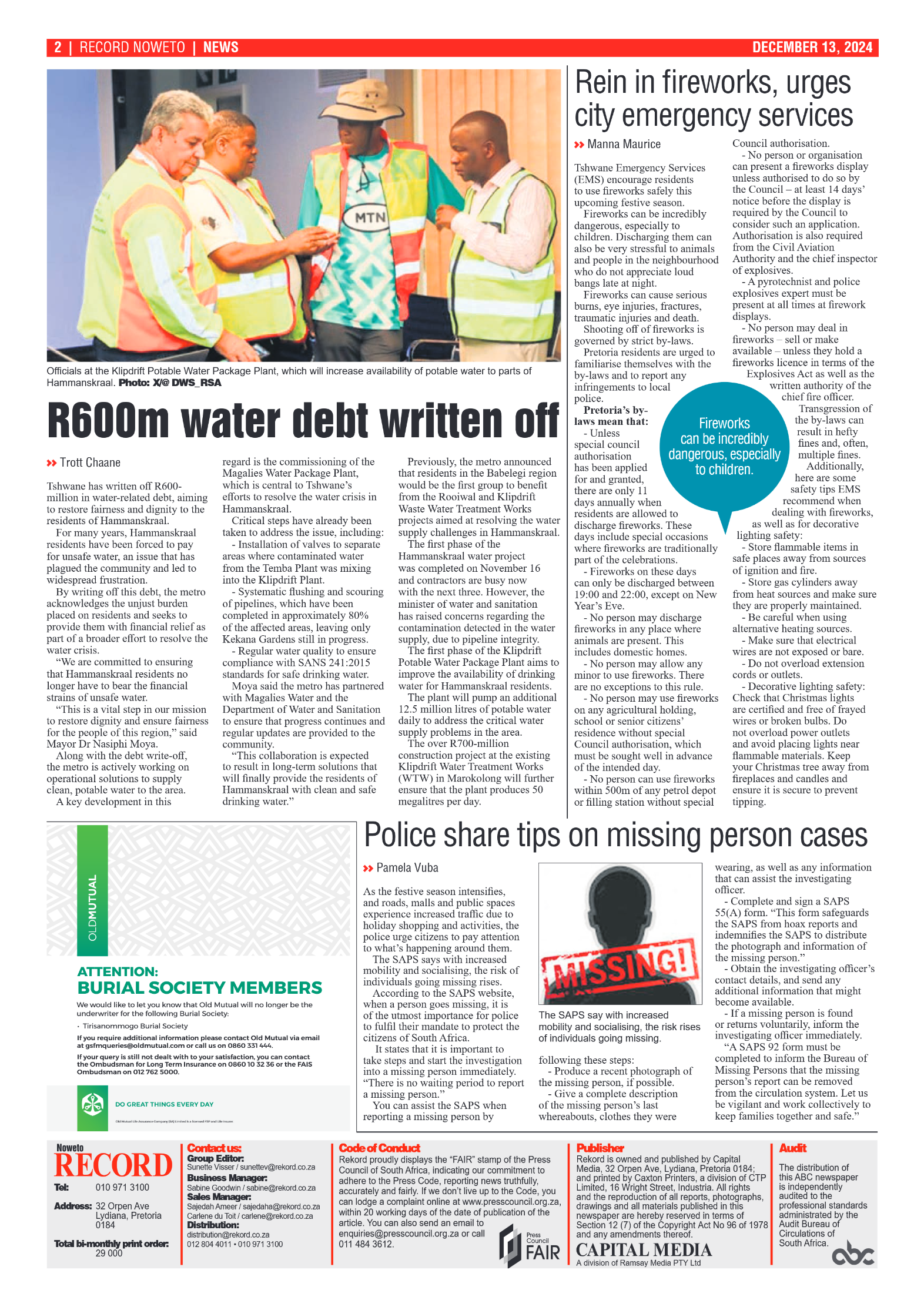 Rekord Noweto 13 December 24 page 2