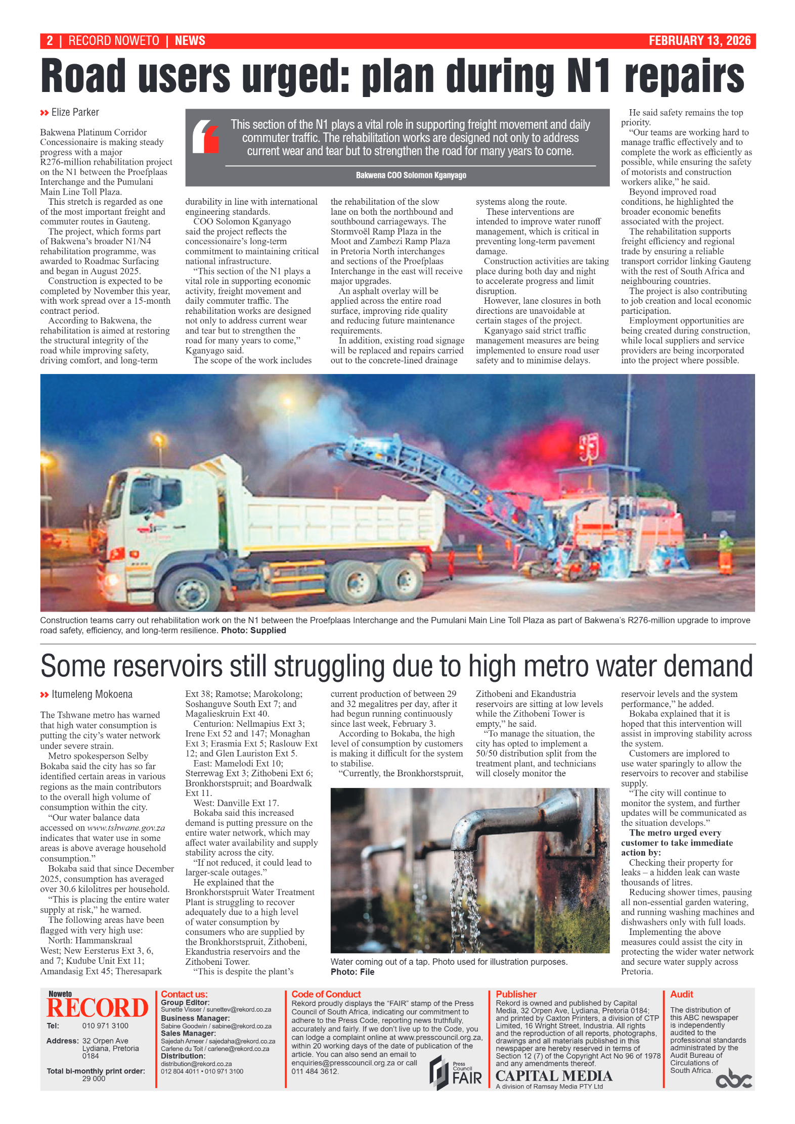 Rekord Noweto 13 February 2026 page 2
