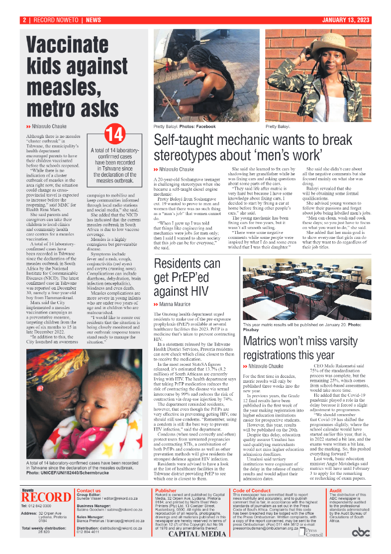 Rekord Noweto 13 January 2023 page 2