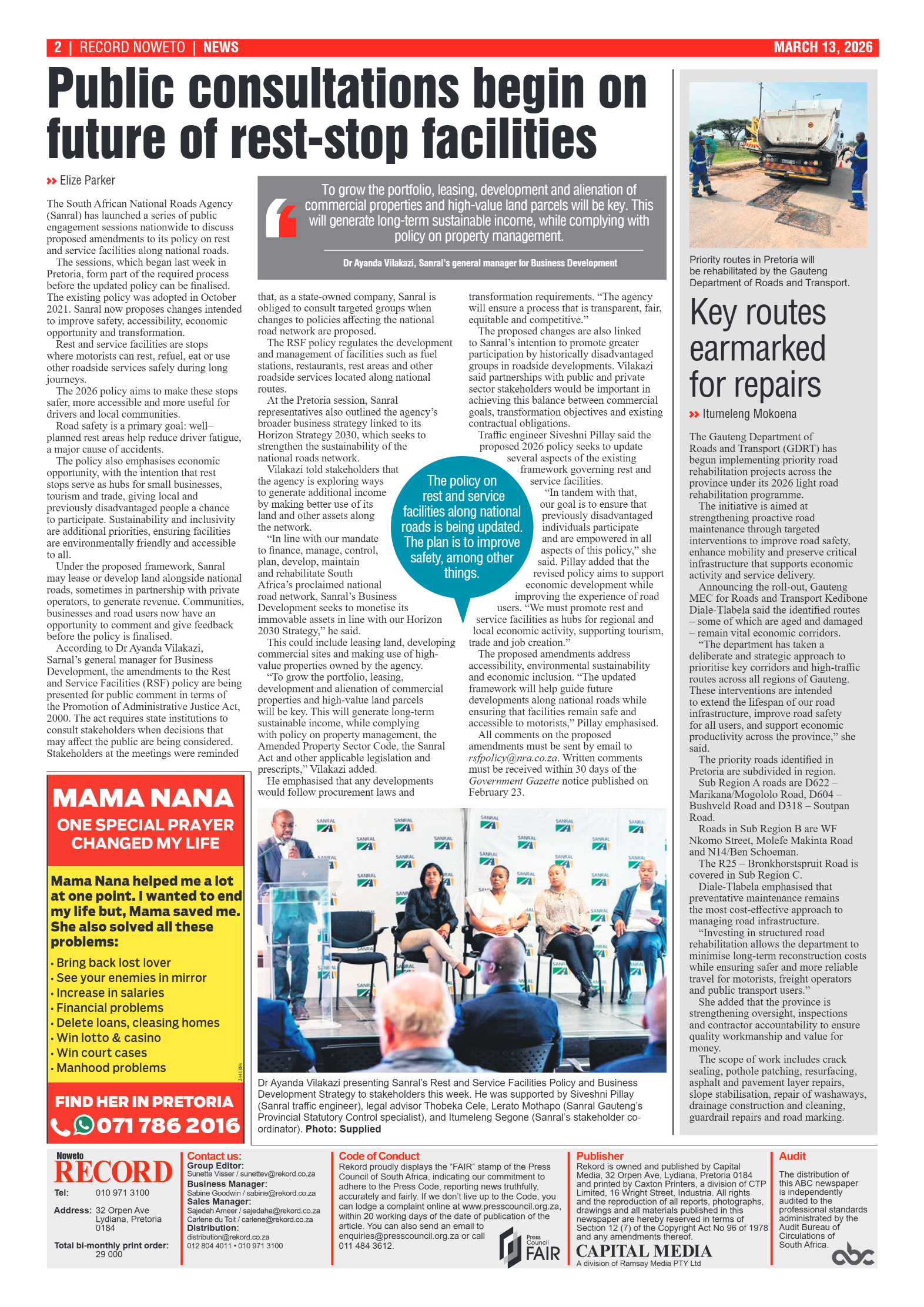 Rekord Noweto 13 March 2026 page 2