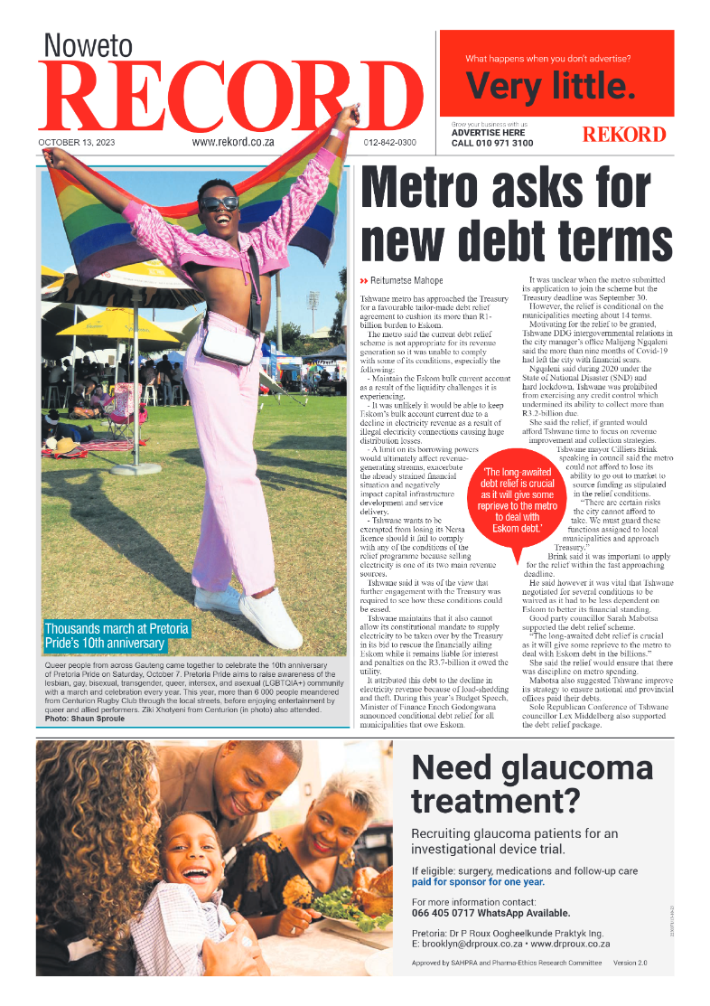 Rekord Noweto 13 October 2023 page 1