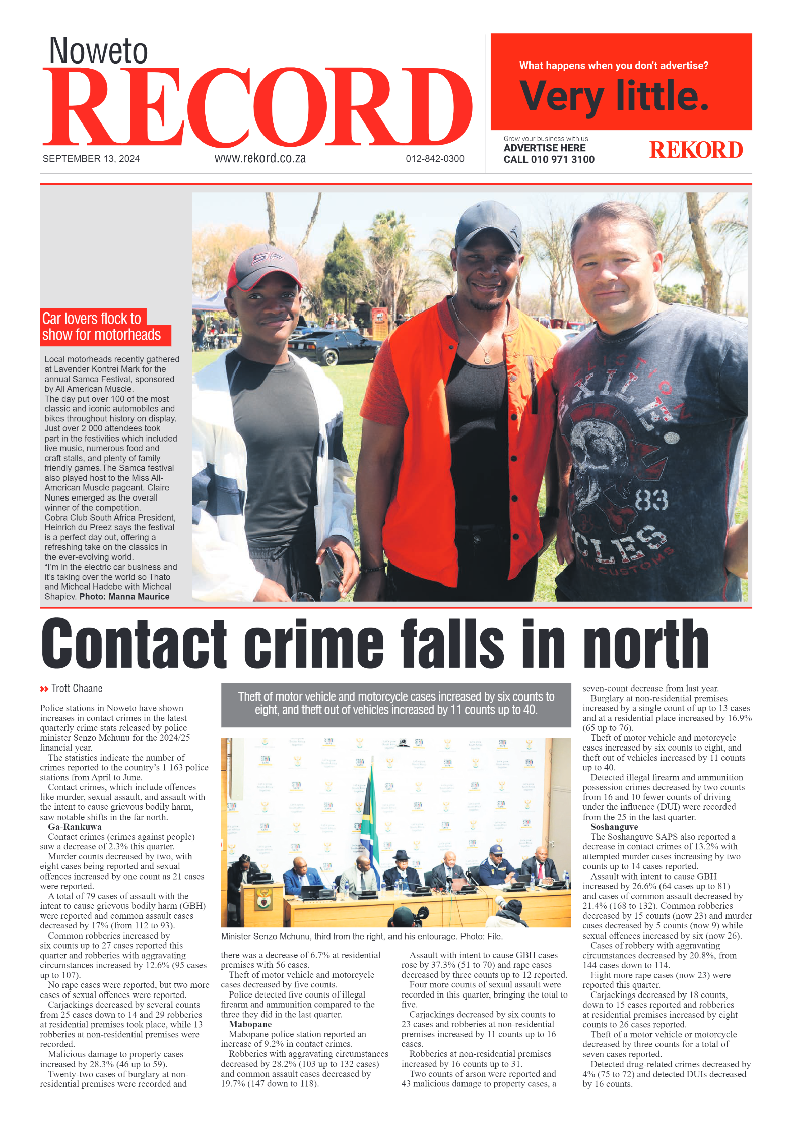 Rekord Noweto 13 September 2024 page 1