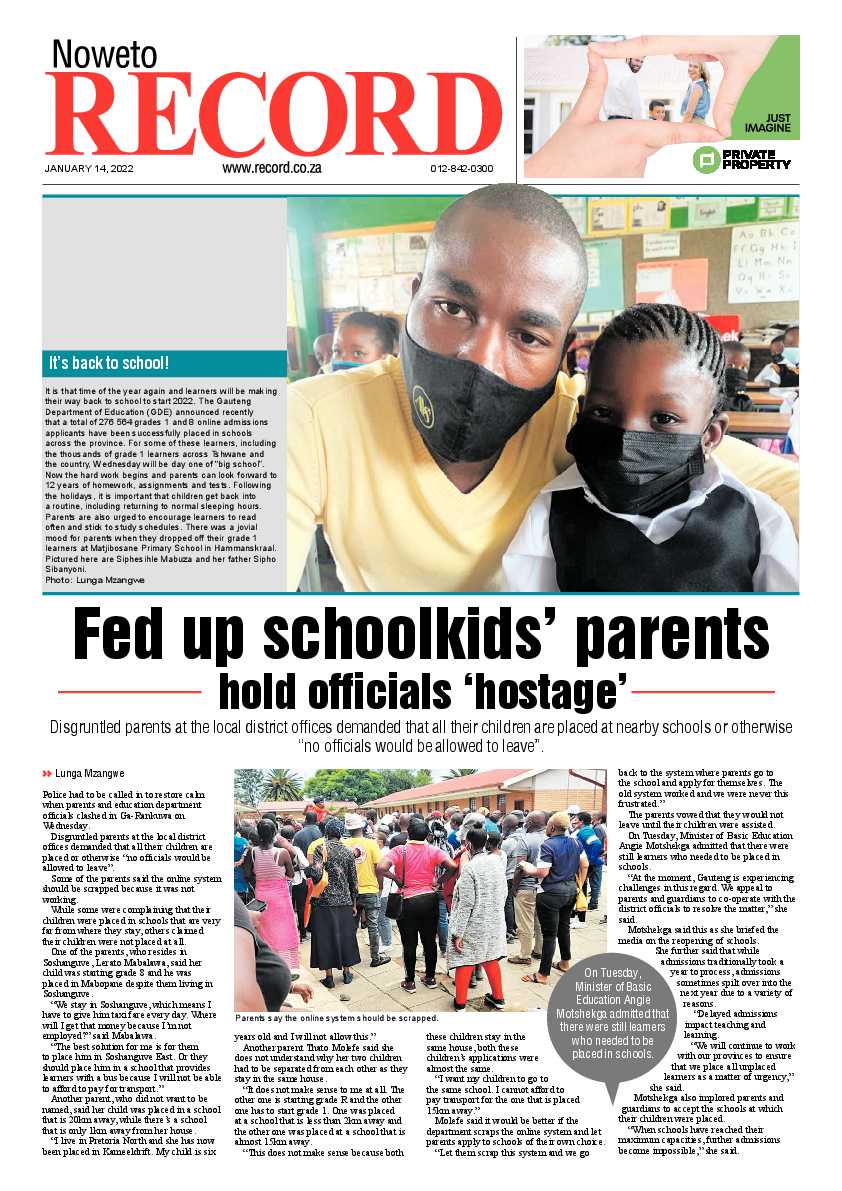 Rekord Noweto 14 January 2022 page 1