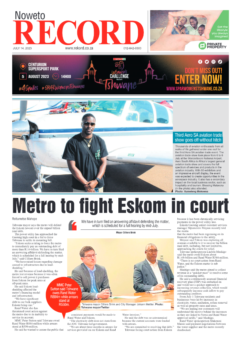 Rekord Noweto 14 July 2023 page 1