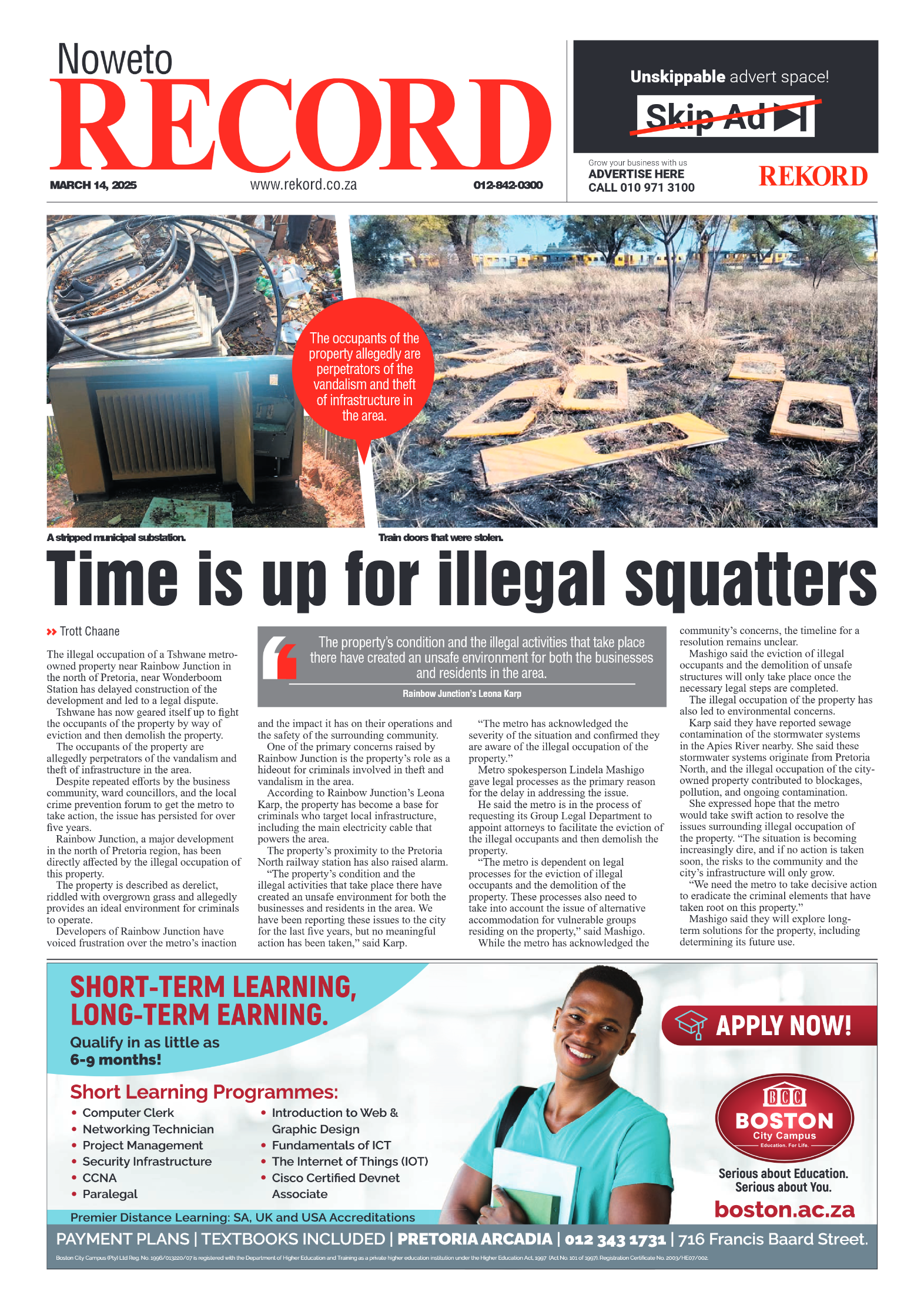 Rekord Noweto 14 March 2025 page 1
