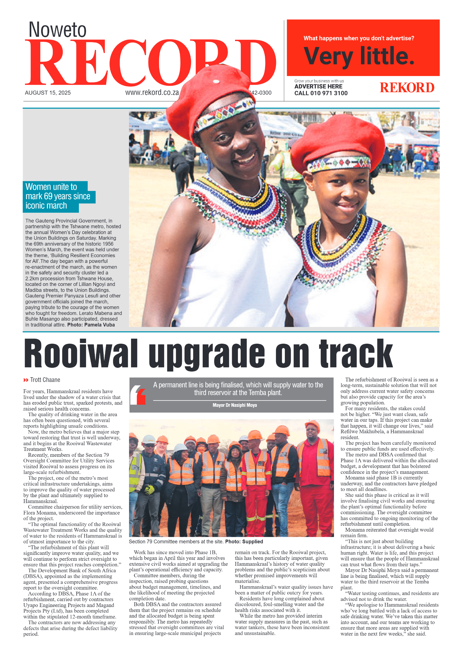 Rekord Noweto 15 August 2025 page 1