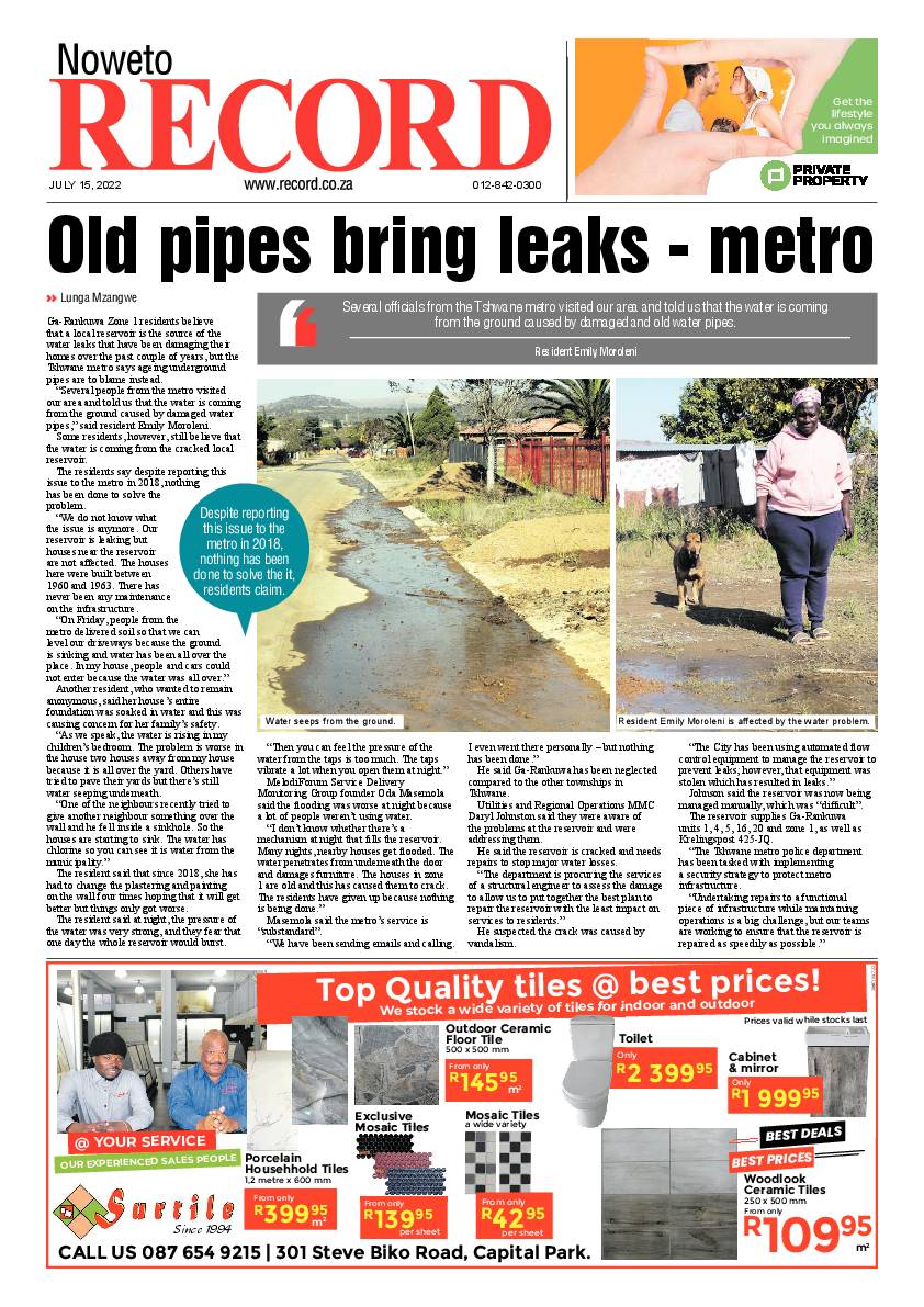 Rekord Noweto 15 July 2022 page 1