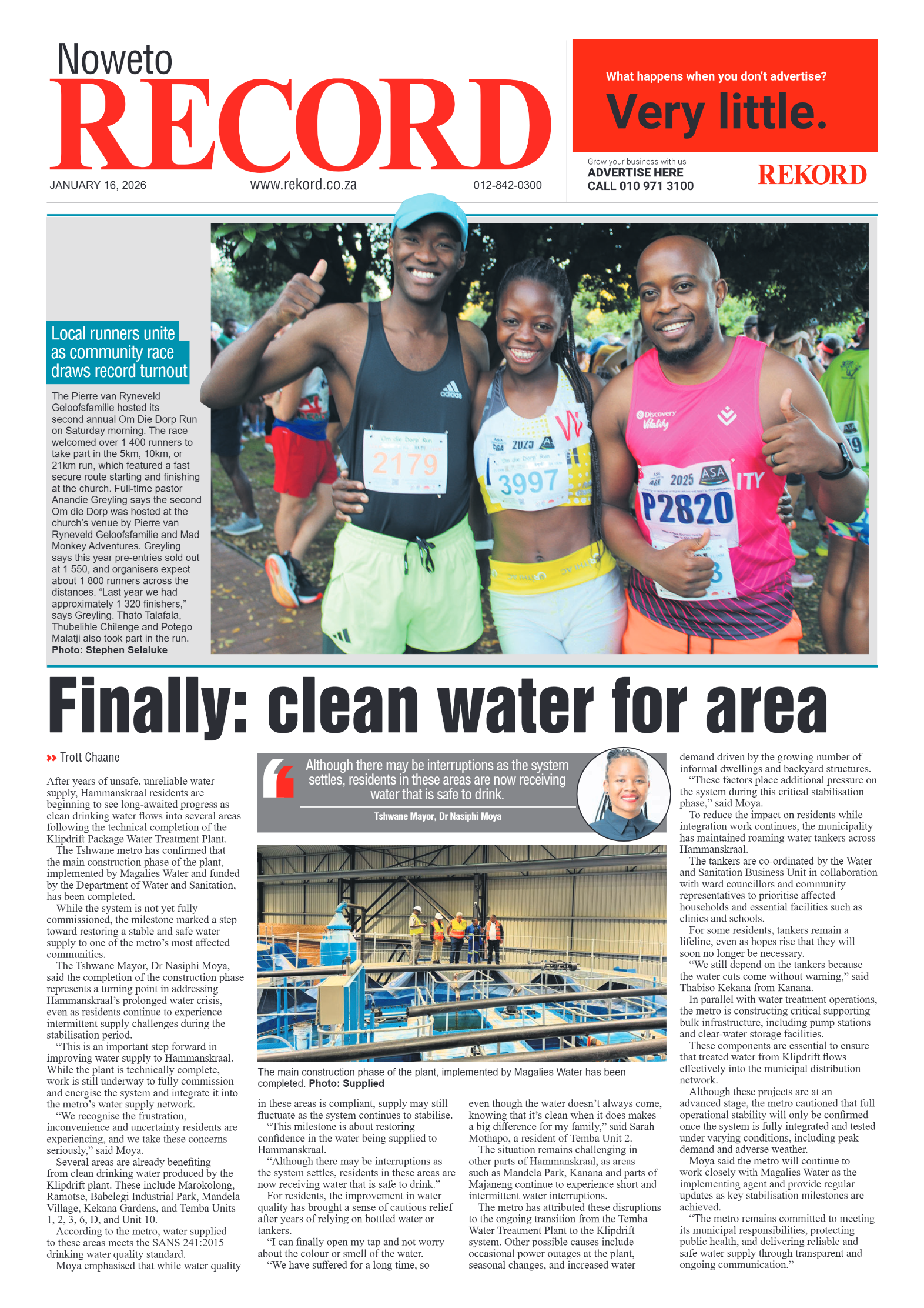 Rekord Noweto 16 January 2026 page 1
