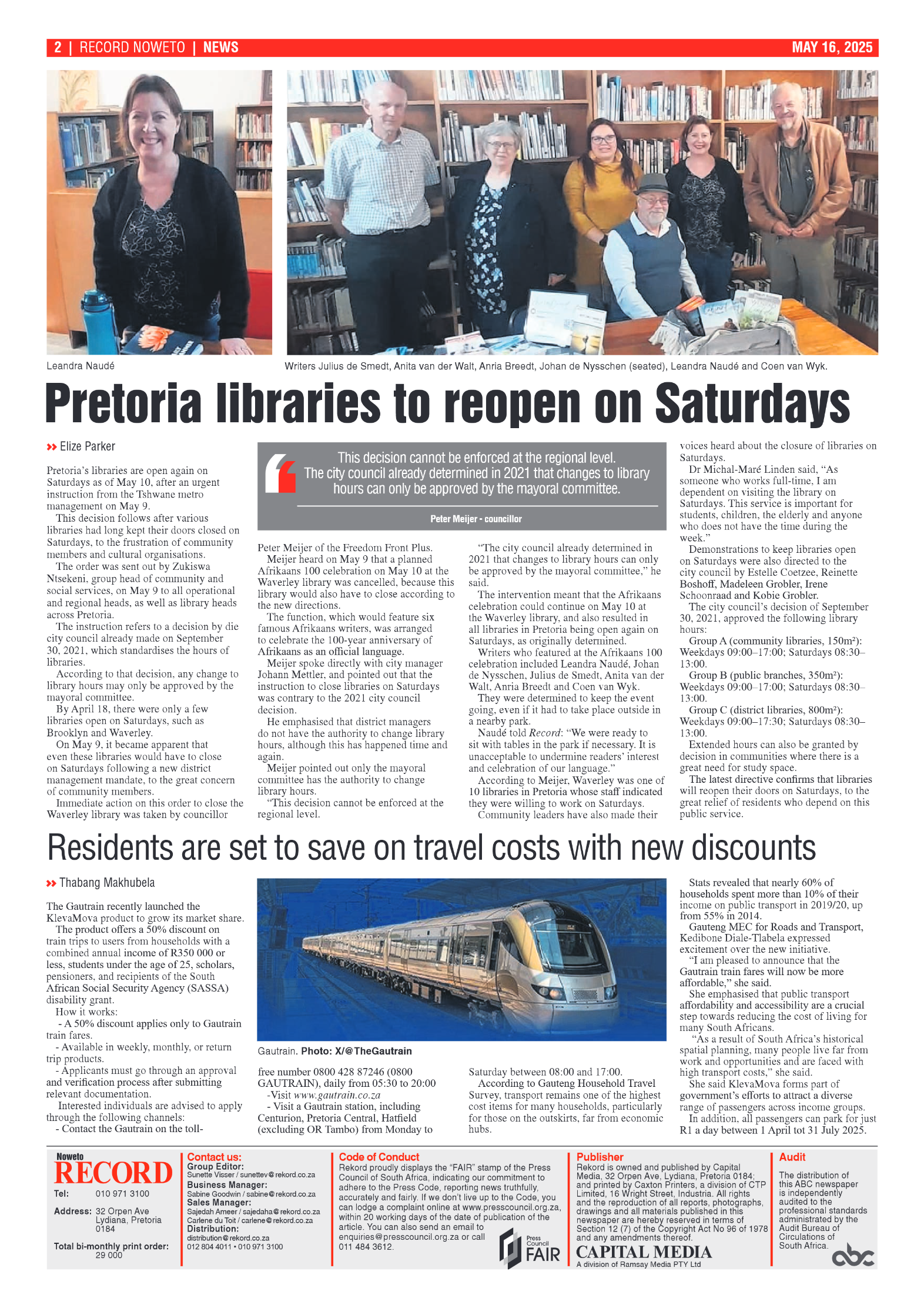Rekord Noweto 16 May 2025 page 2