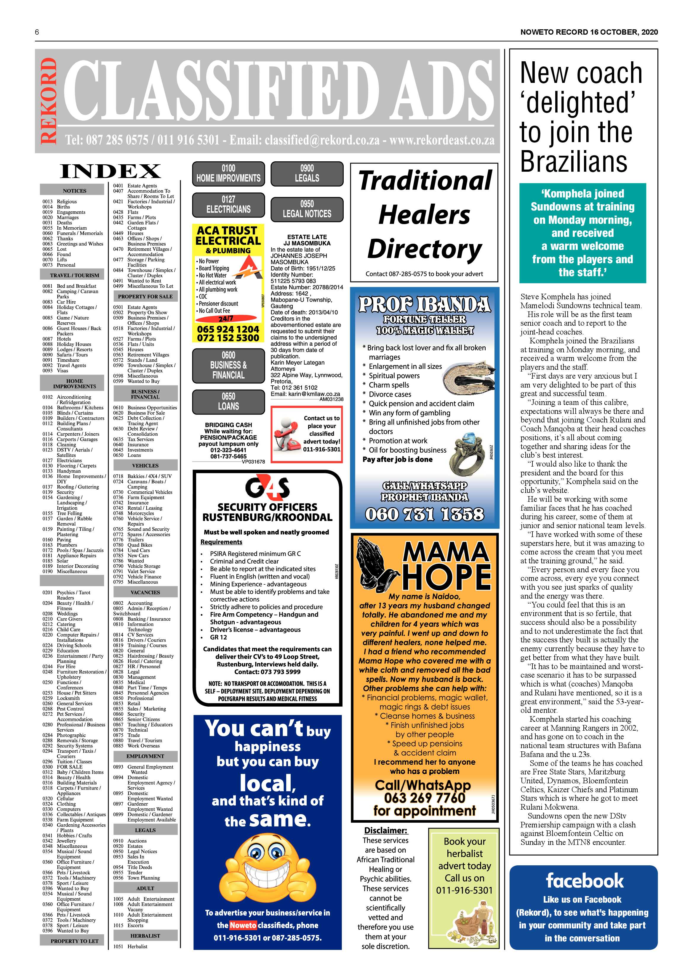 Rekord Noweto 16 October 2020 page 6