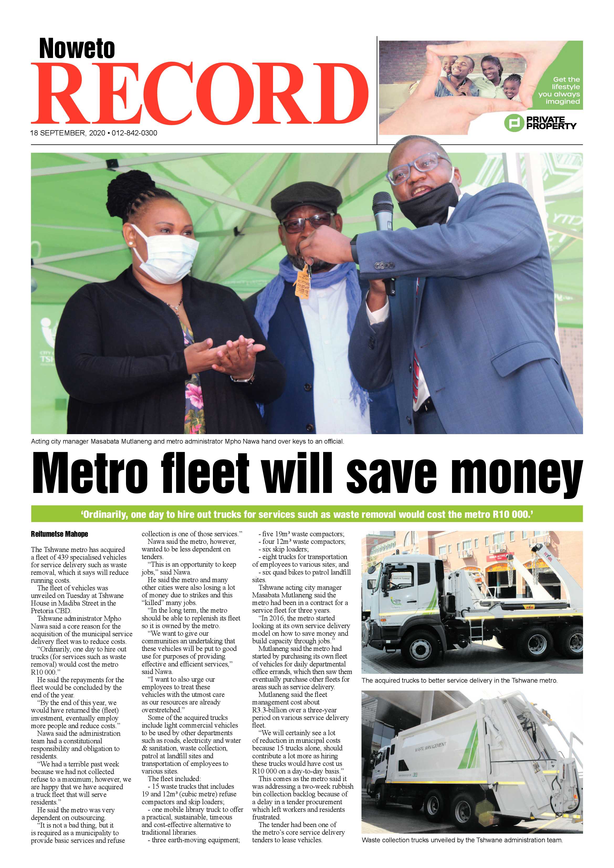 Rekord Noweto 18 September 2020 page 1