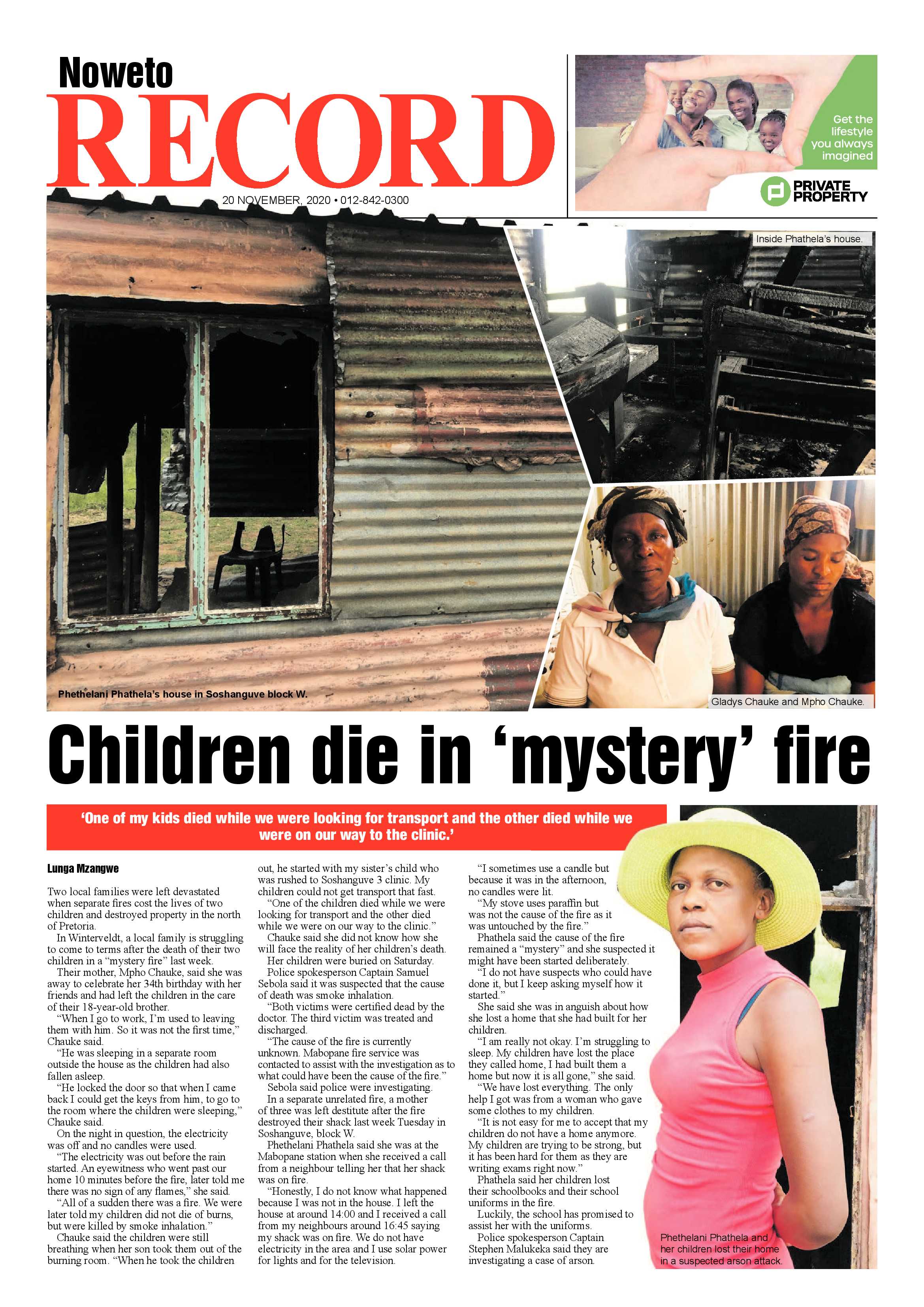 Rekord Noweto 20 November 2020 page 1