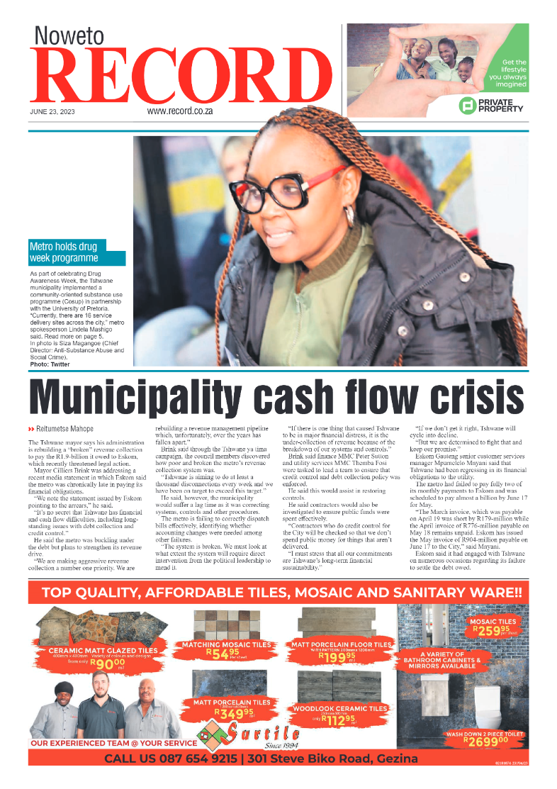 Rekord Noweto 23 June 2023 page 1