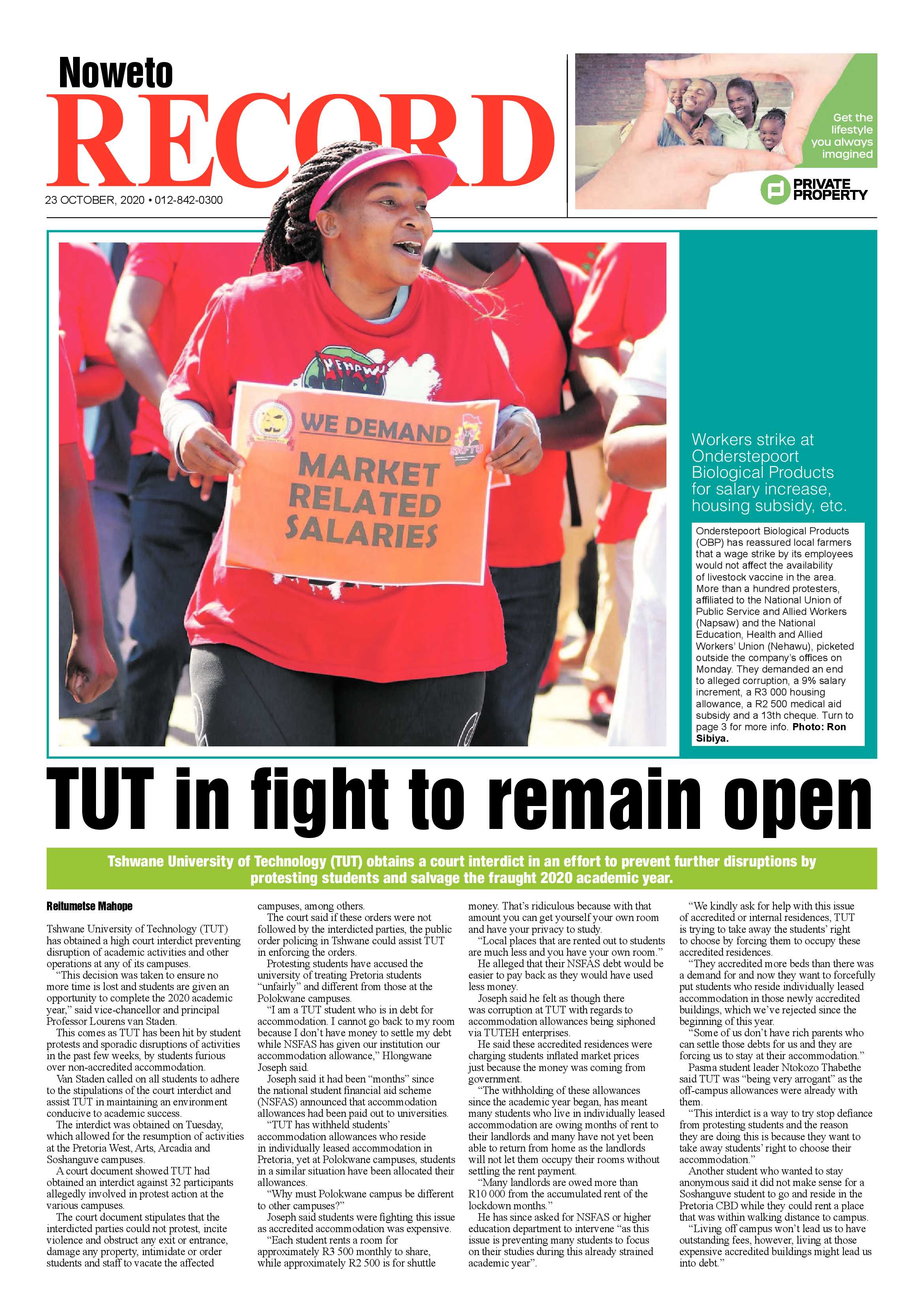 Rekord Noweto 23 October 2020 page 1