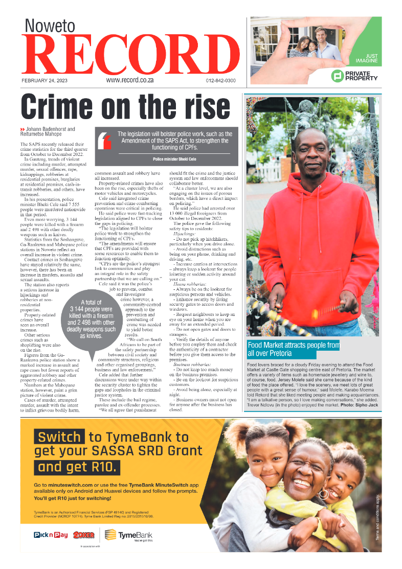 Rekord  Noweto 24 February 2023 page 1