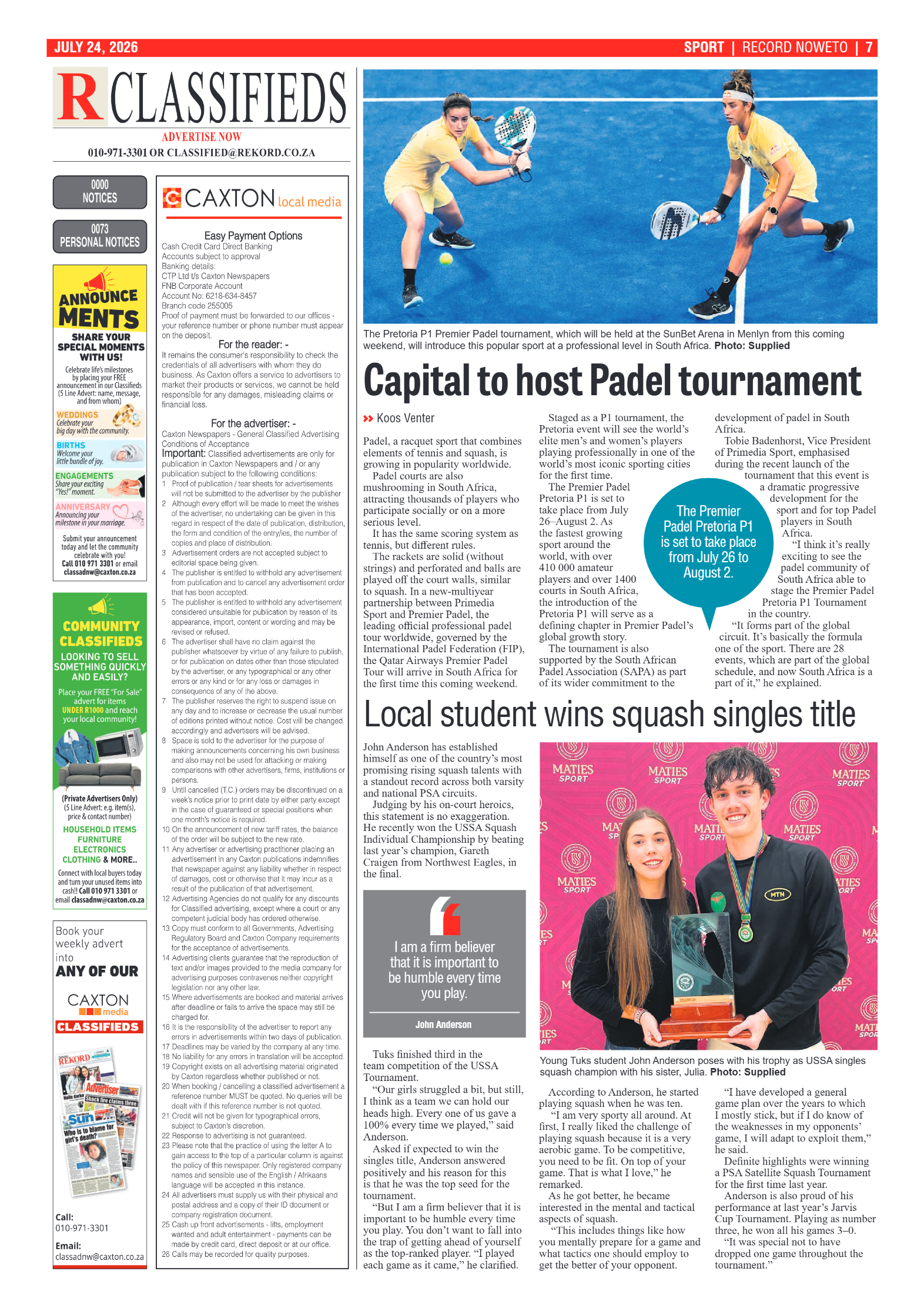 Rekord Noweto 24 July 2026 page 7