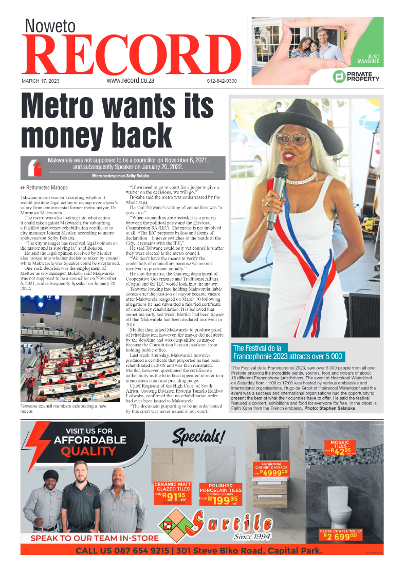Rekord Noweto 24 March 2023 page 1