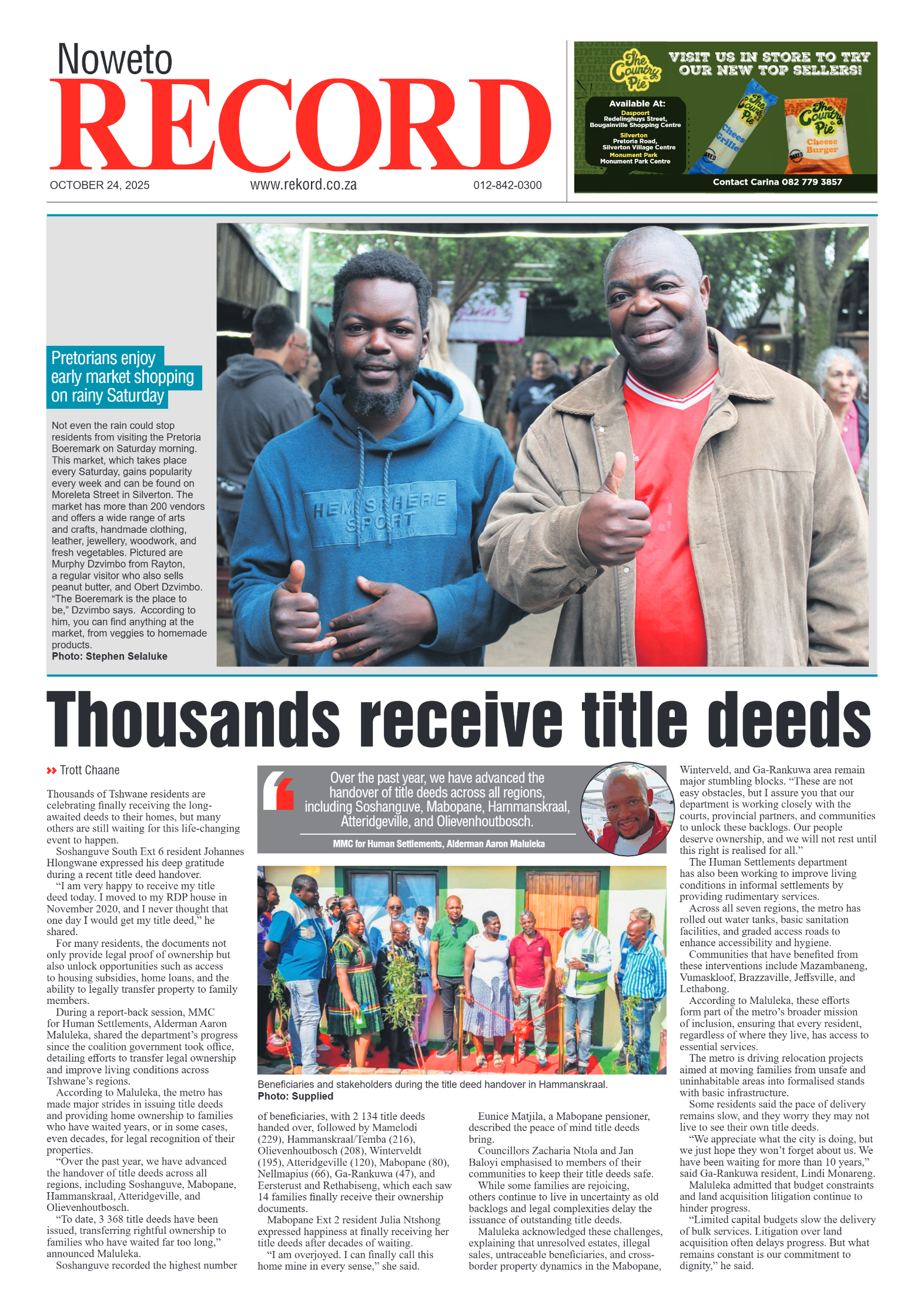 Rekord Noweto 24 October 2025 page 1
