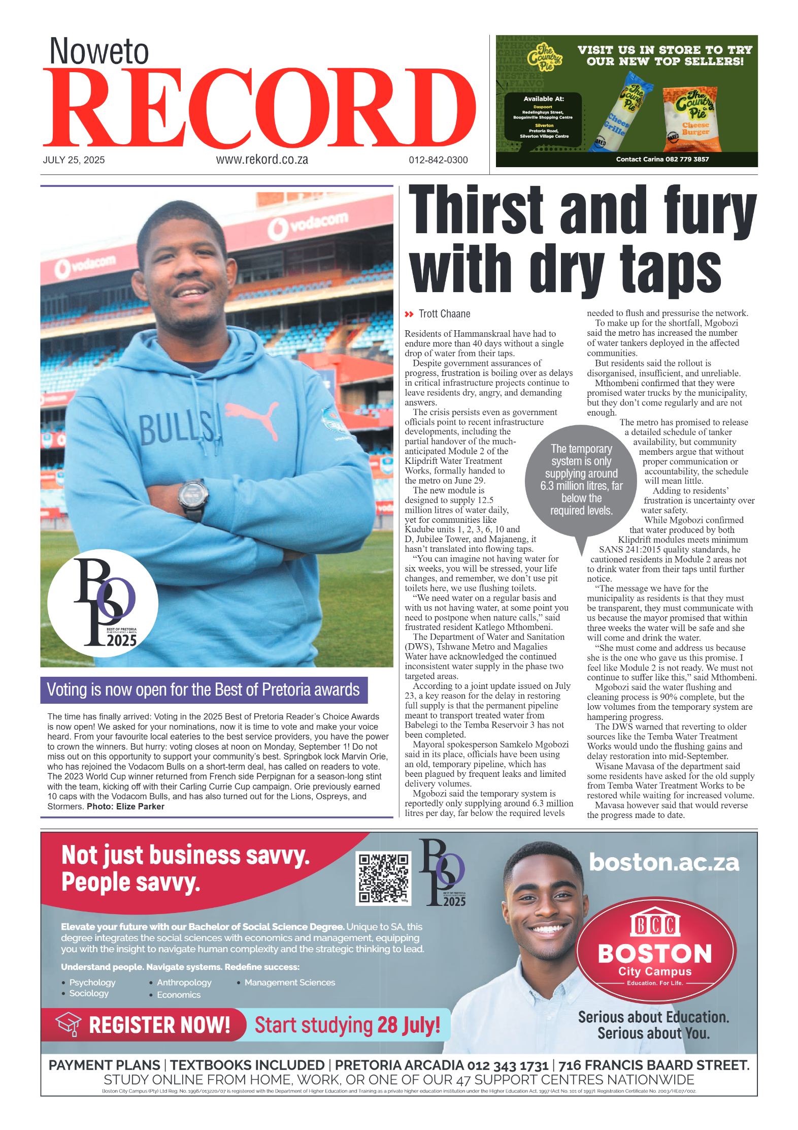 Rekord Noweto 25 July 2025 page 1
