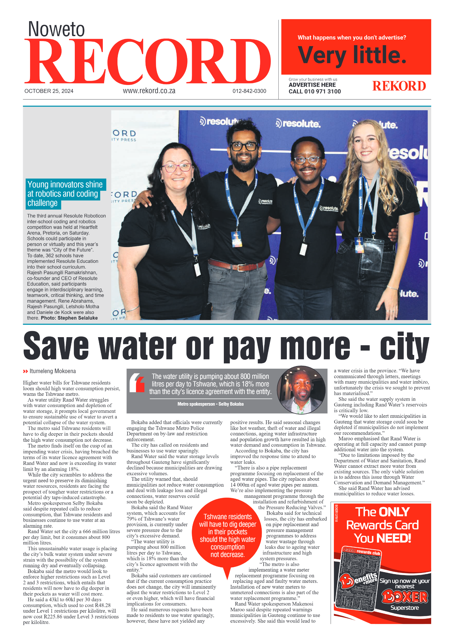 Rekord Noweto 25 October 2024 page 1