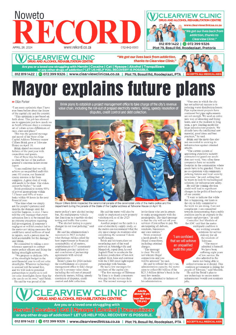 Rekord Noweto 26 April 2024 page 1