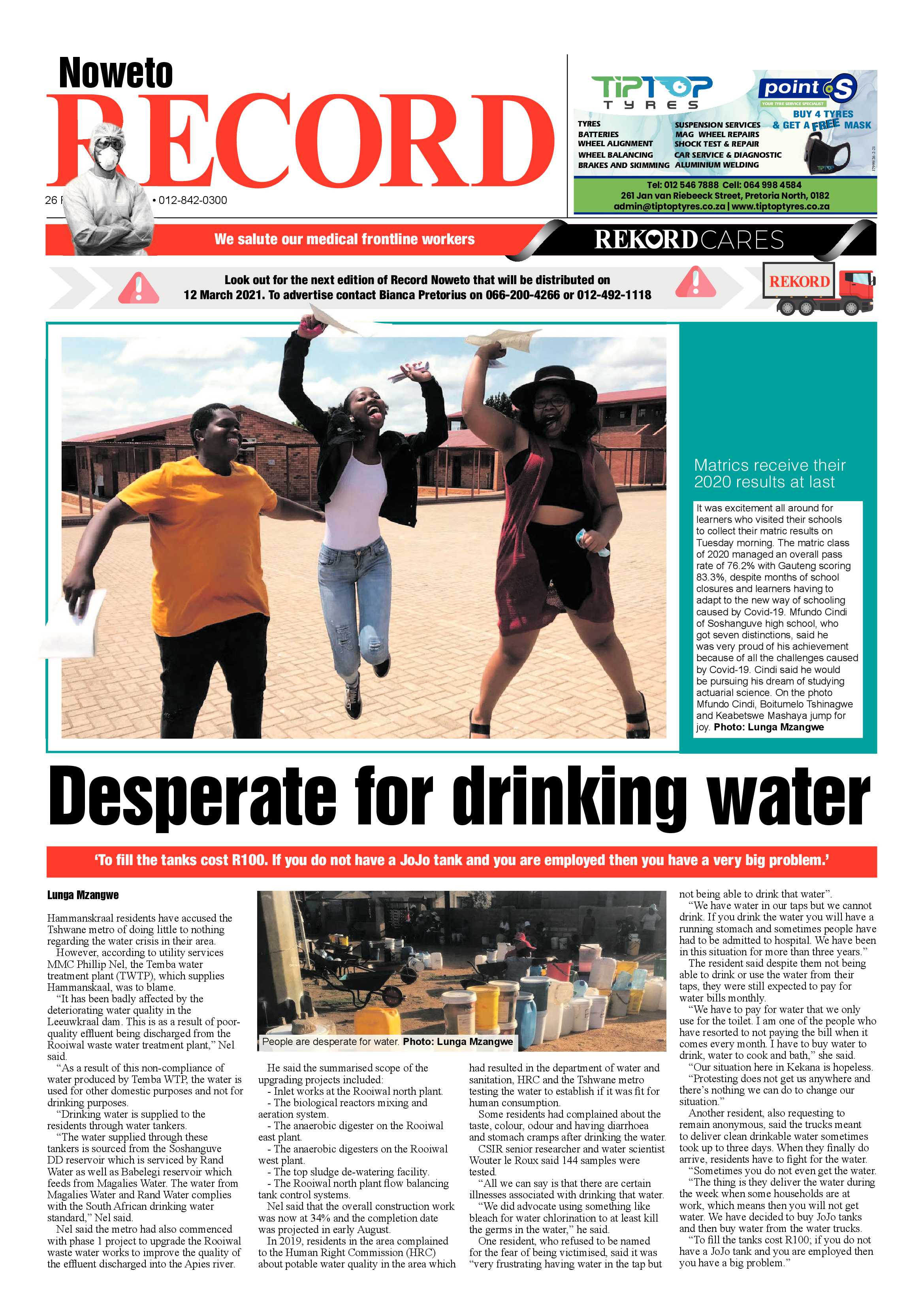 Rekord Noweto 26 February 2021 page 1
