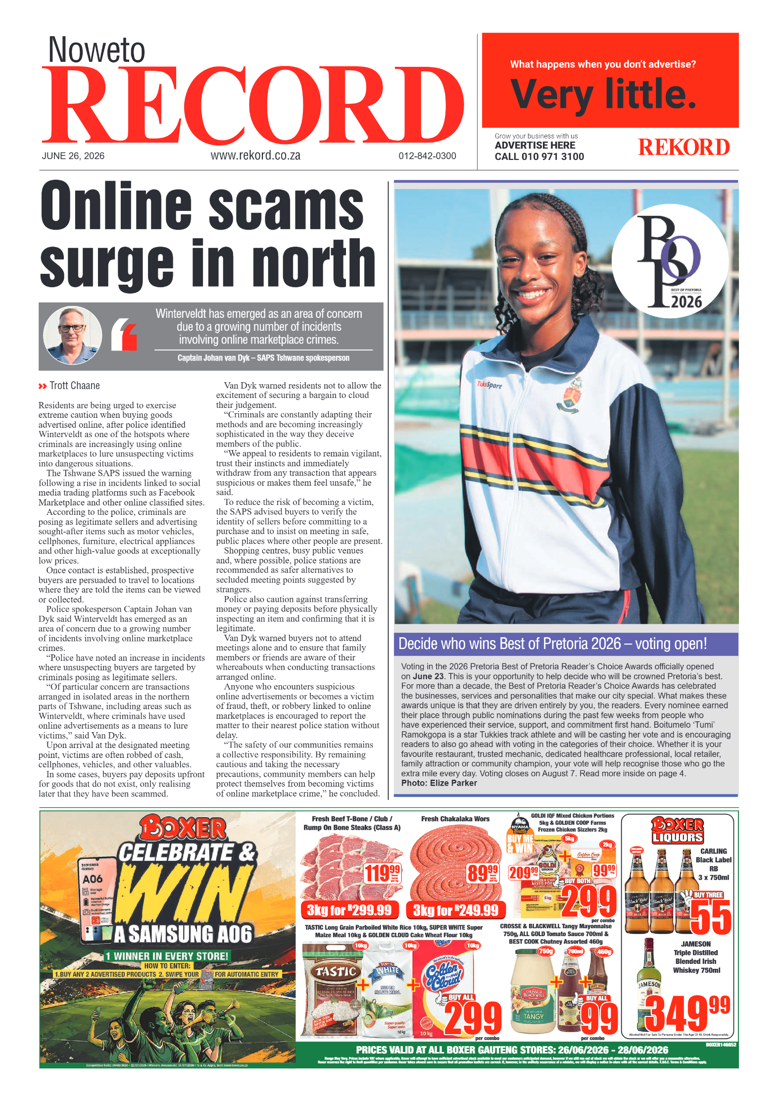 Rekord Noweto 26 June 2026 page 1
