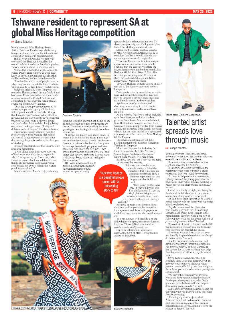 Rekord Noweto 26 May 2023 page 6