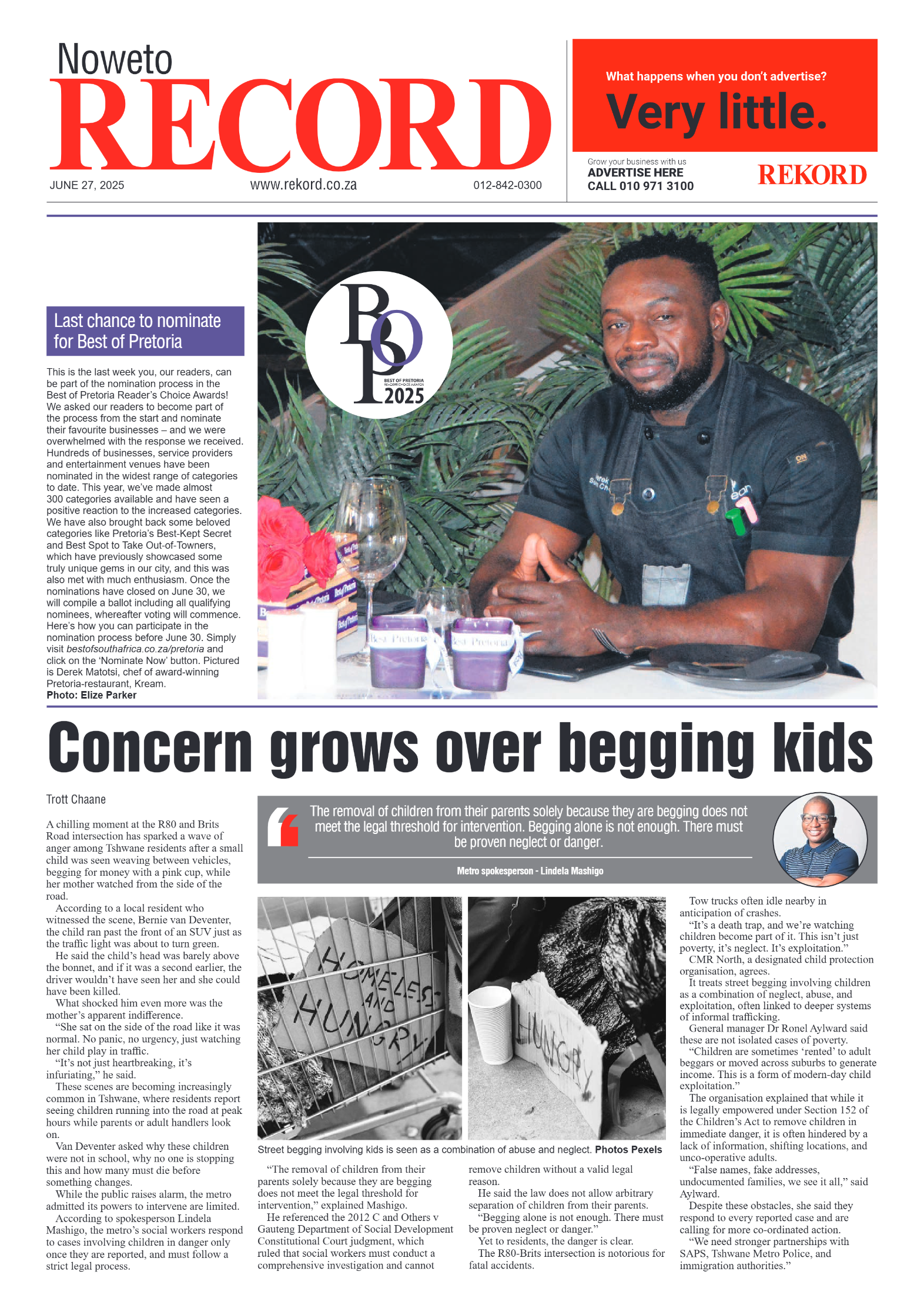 Rekord Noweto 27 June 2025 page 1