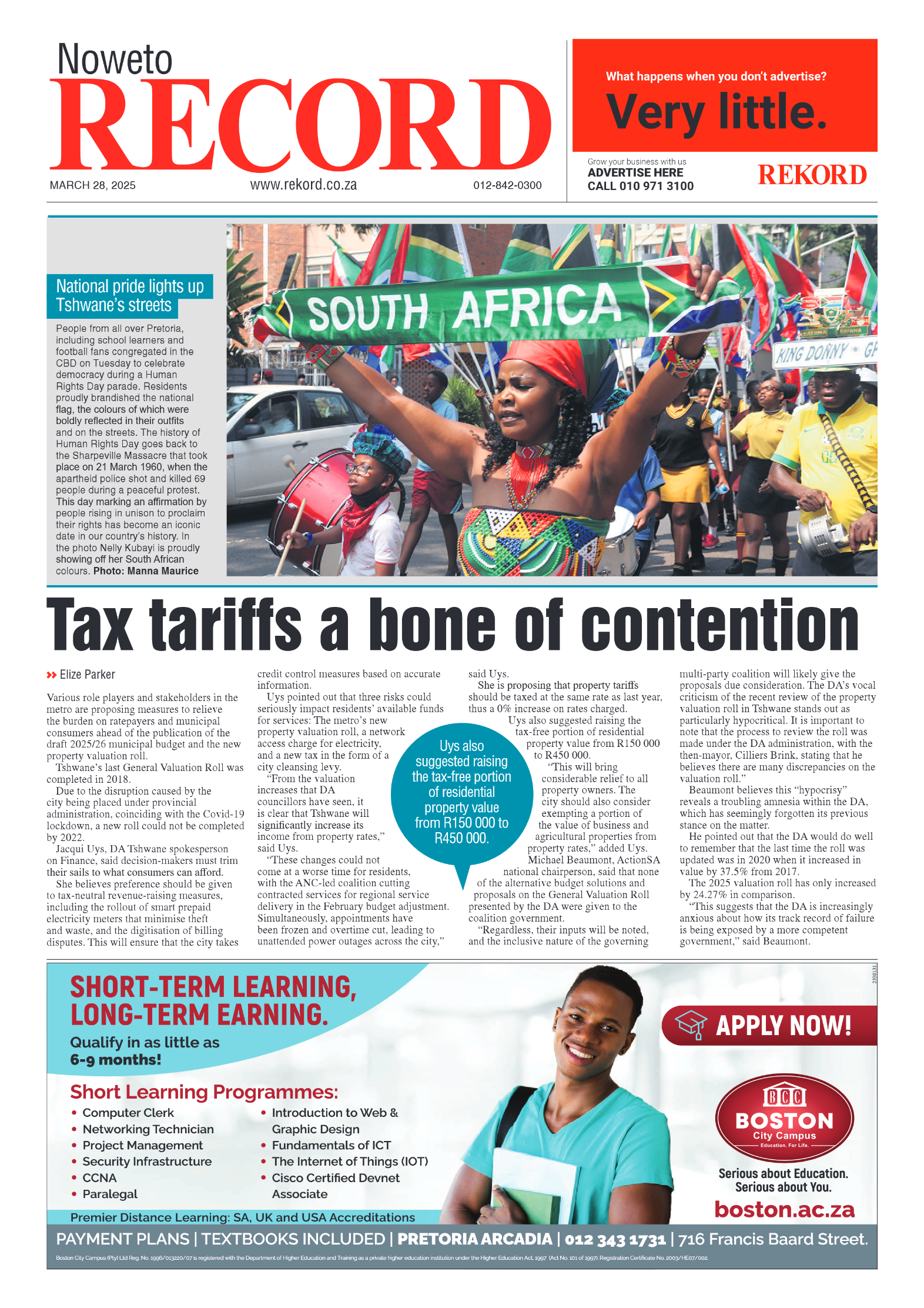Rekord Noweto 28 March 2025 page 1