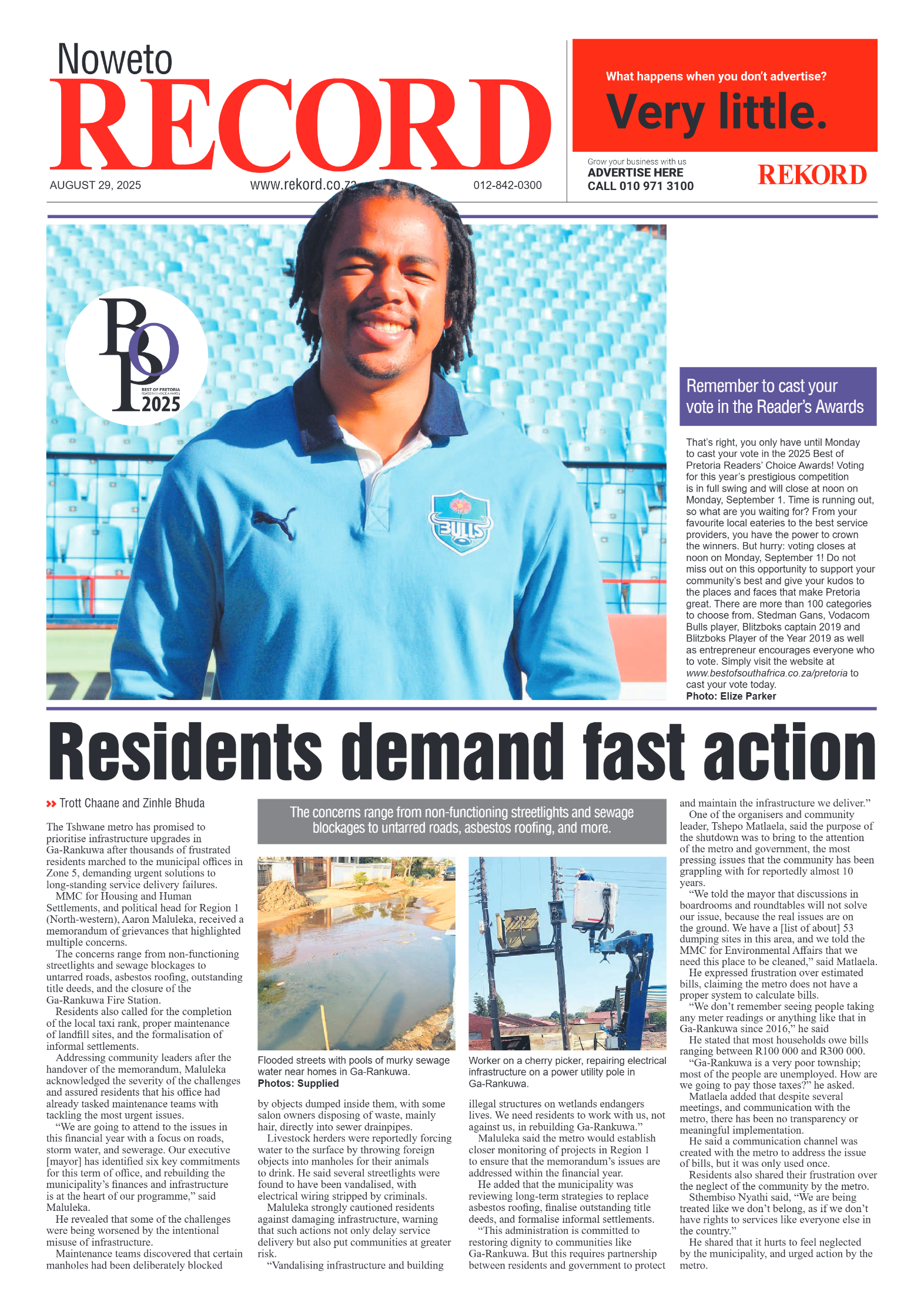 Rekord Noweto 29 August 2025 page 1
