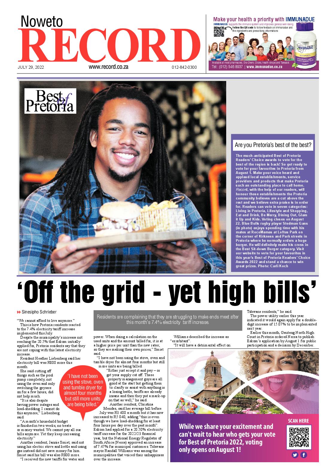 Rekord Noweto 29 July 2022 page 1