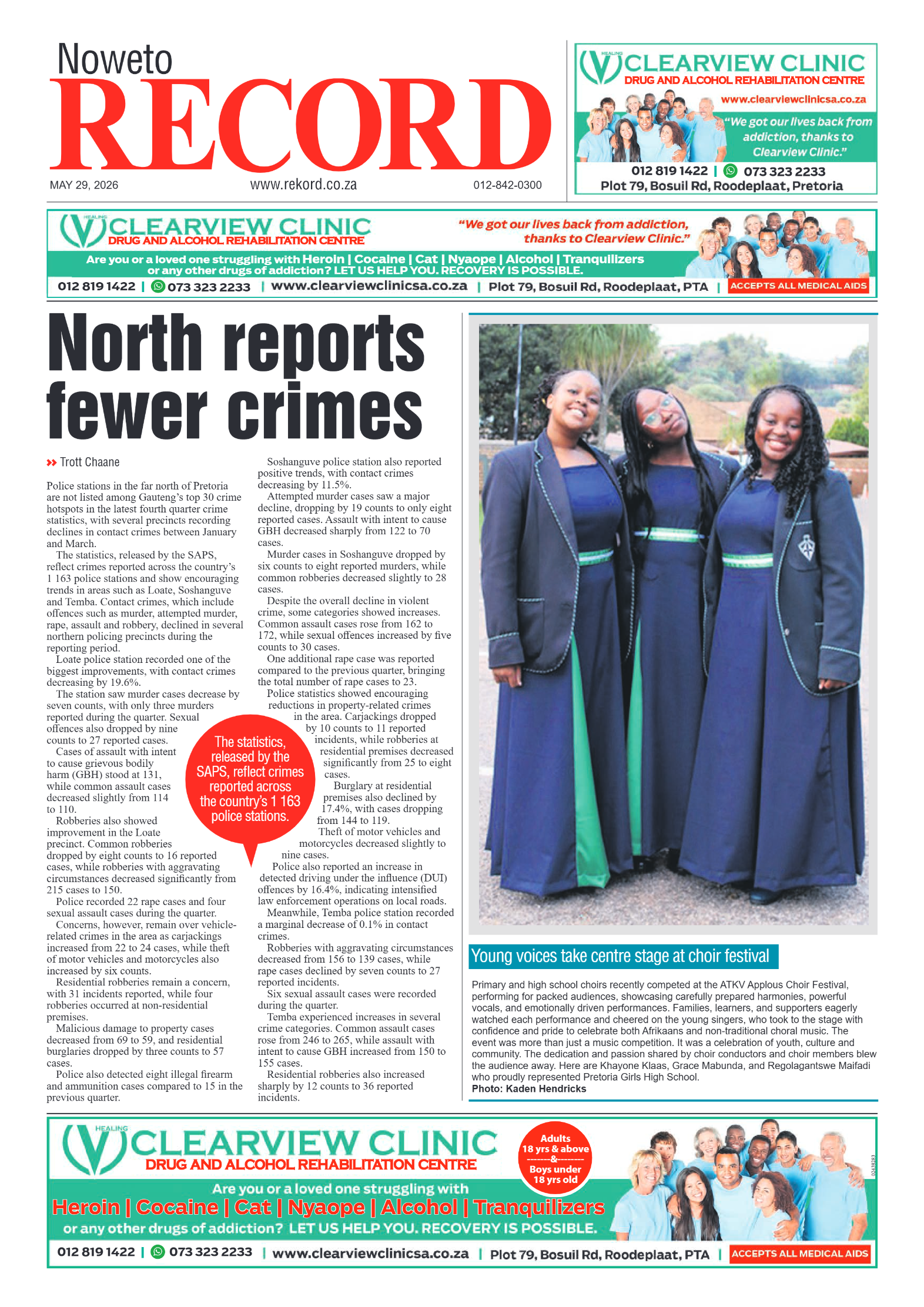 Rekord Noweto 29 May 2026 page 1