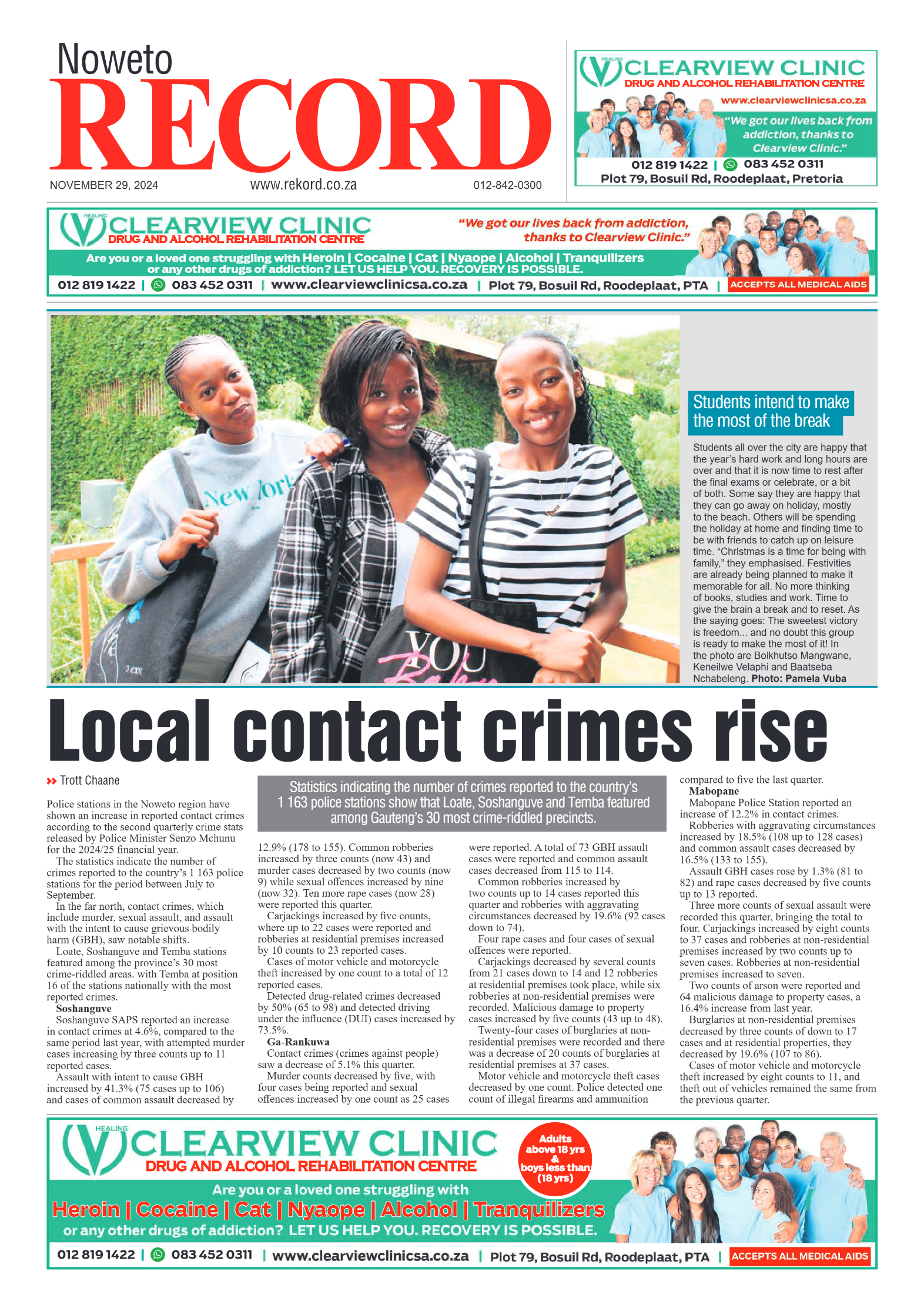 Rekord Noweto 29 November 2024 page 1