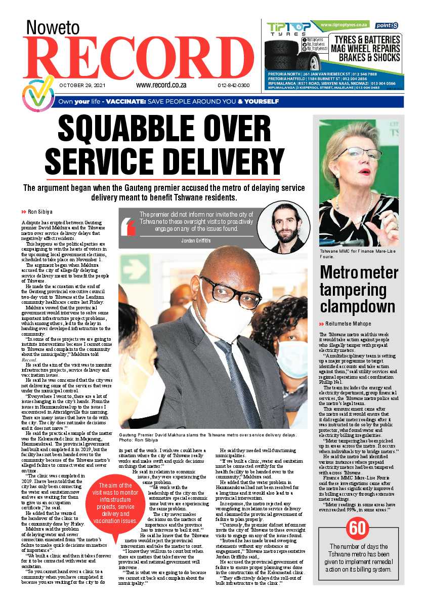Rekord Noweto 29 October 2021 page 1