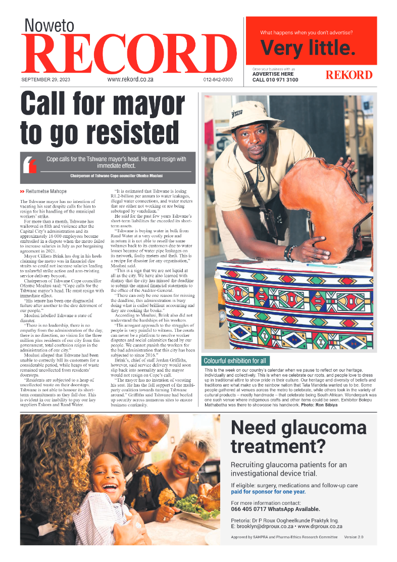 Rekord Noweto 29 September 2023 page 1
