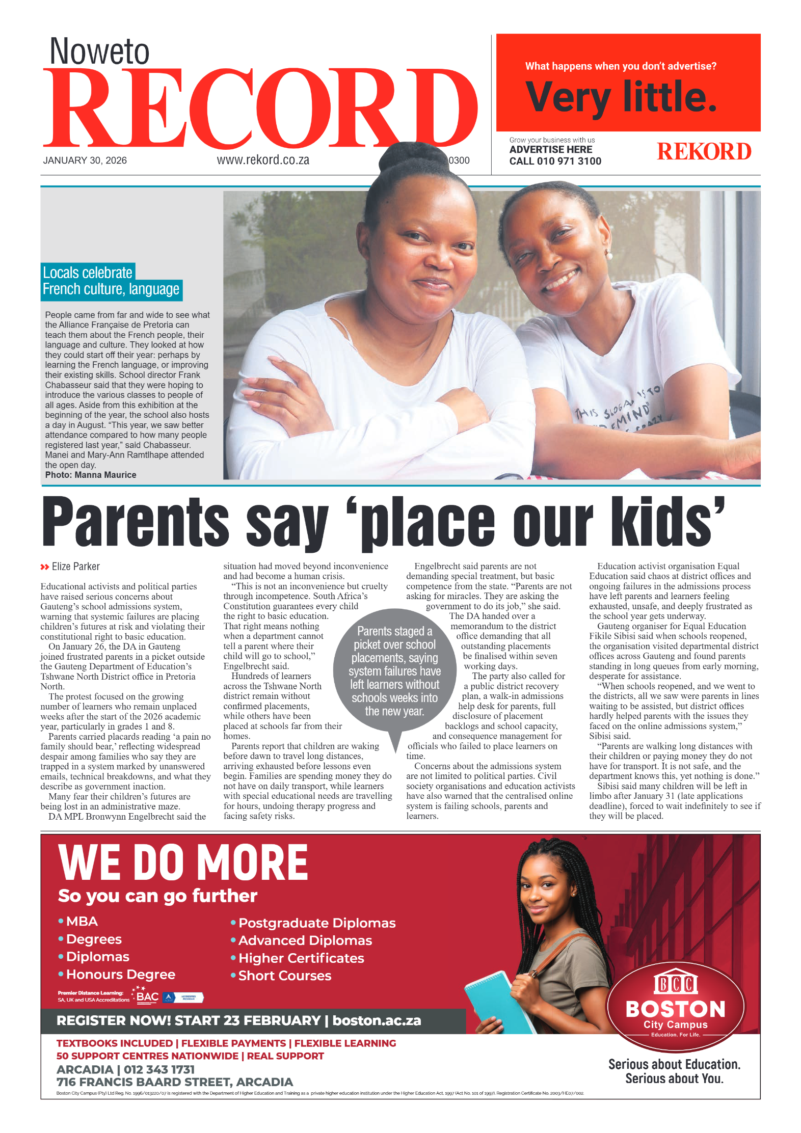 Rekord Noweto 30 January 2026 page 1