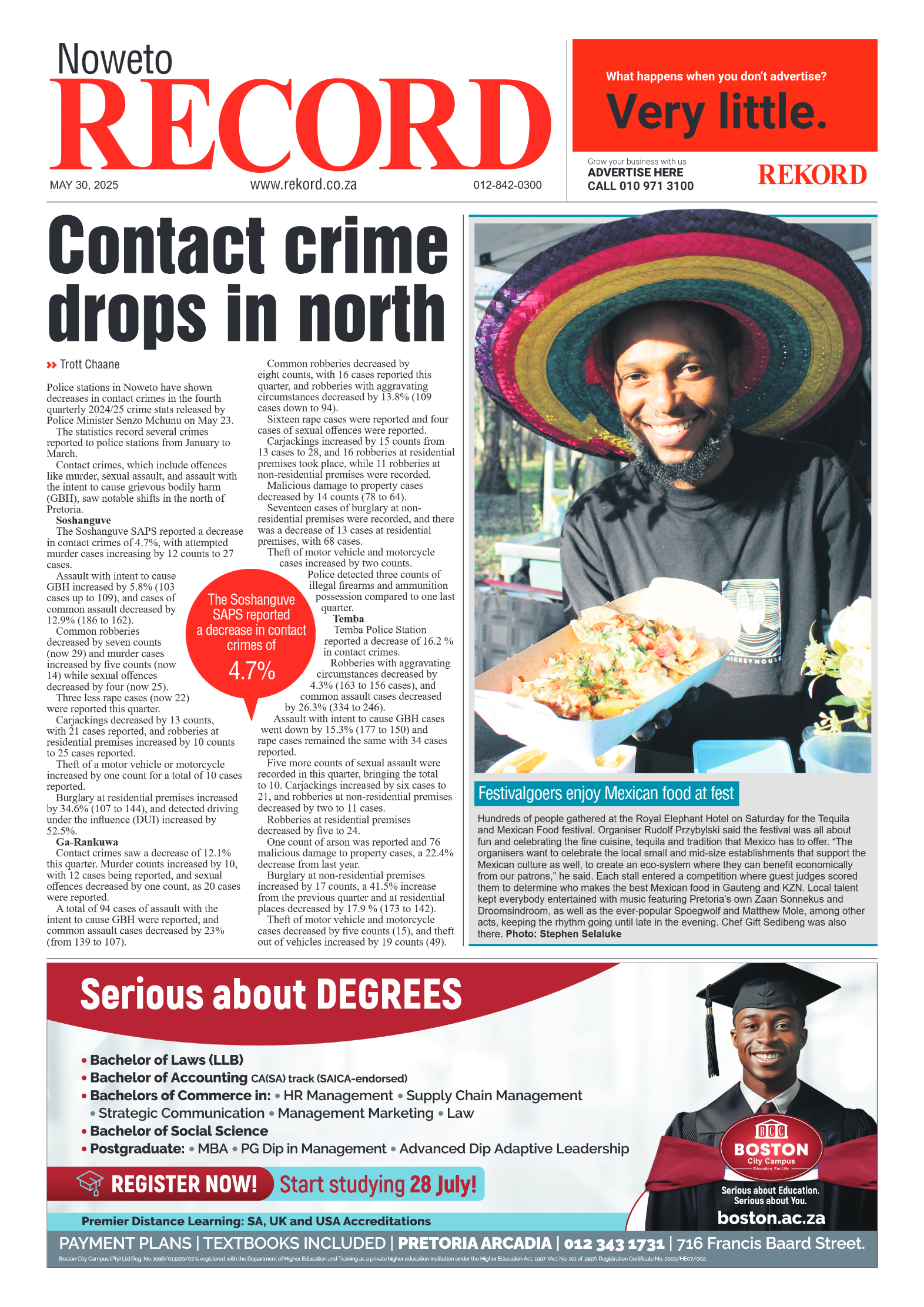 Rekord Noweto 30 May 2025 page 1