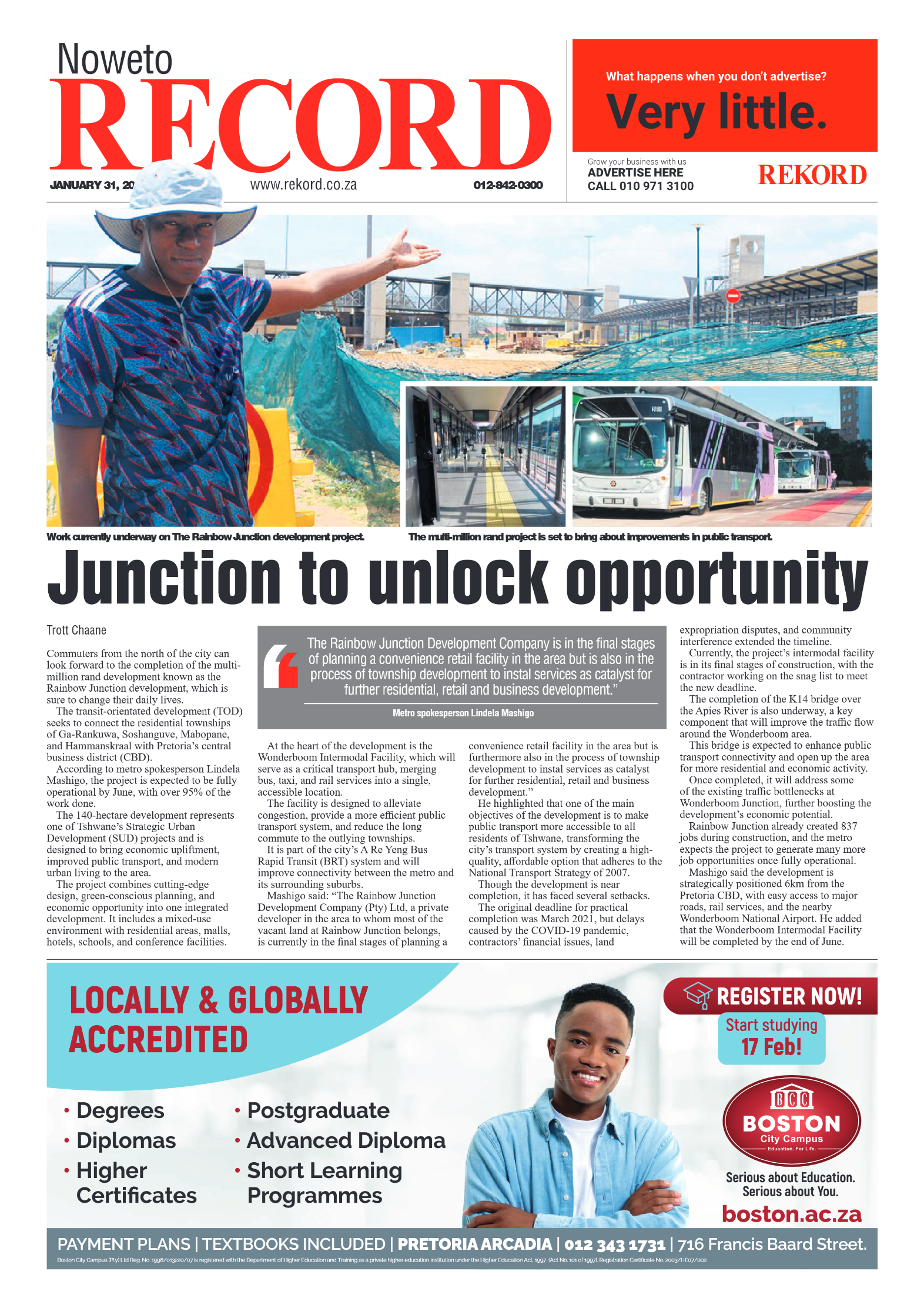 Rekord Noweto 31 January 2025 page 1