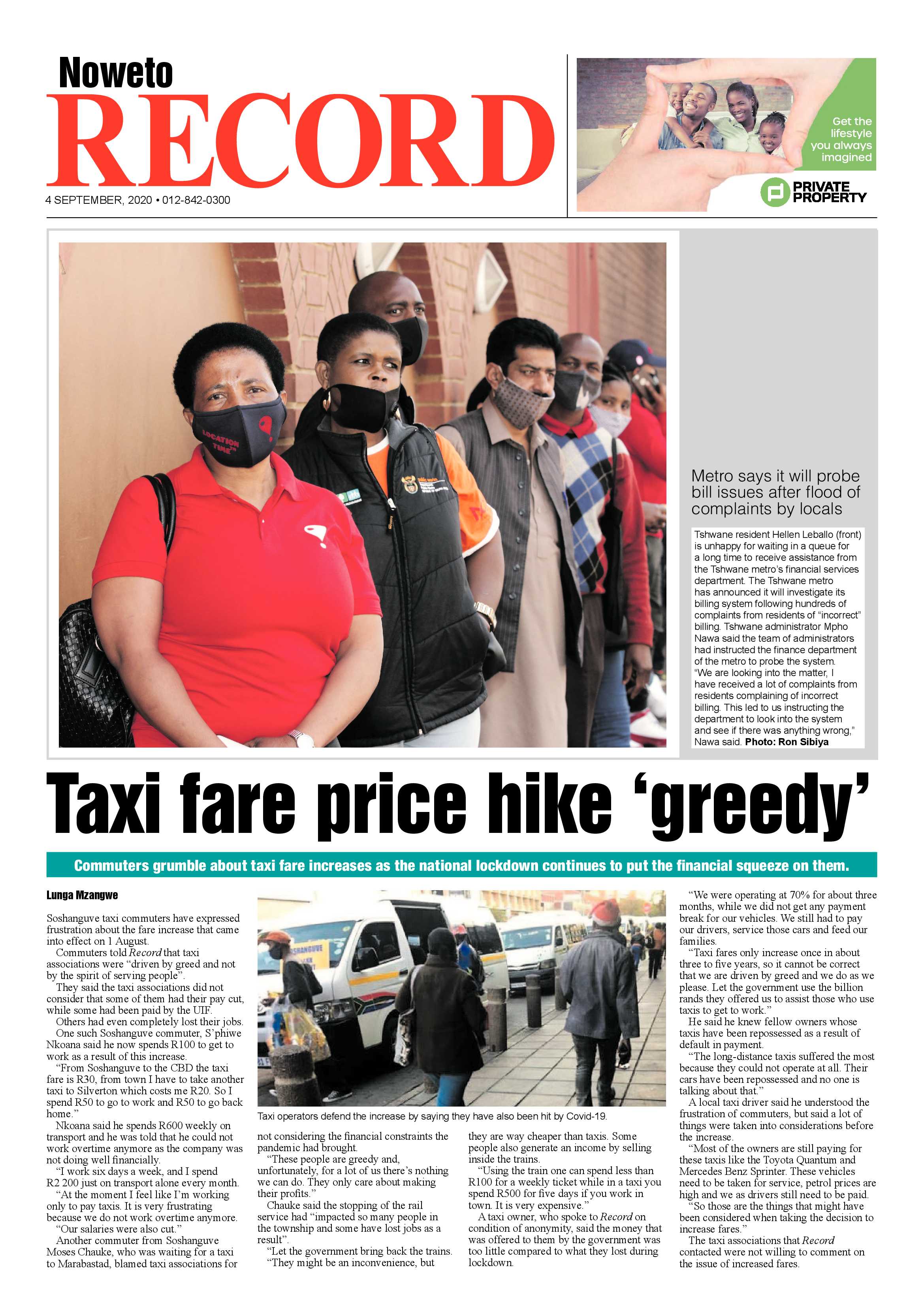 Rekord Noweto 4 September 2020 page 1