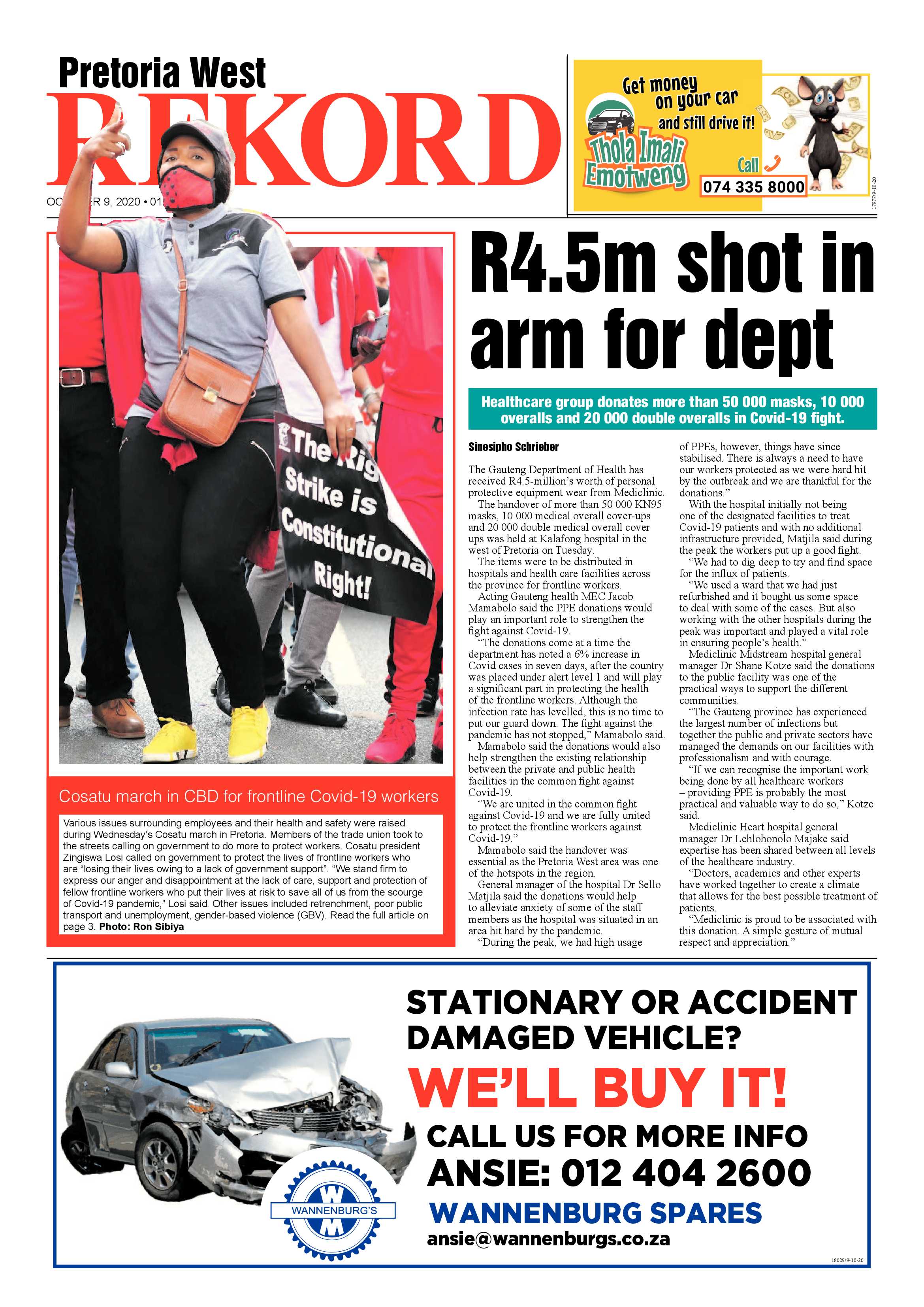 Rekord West 09 October 2020 page 1