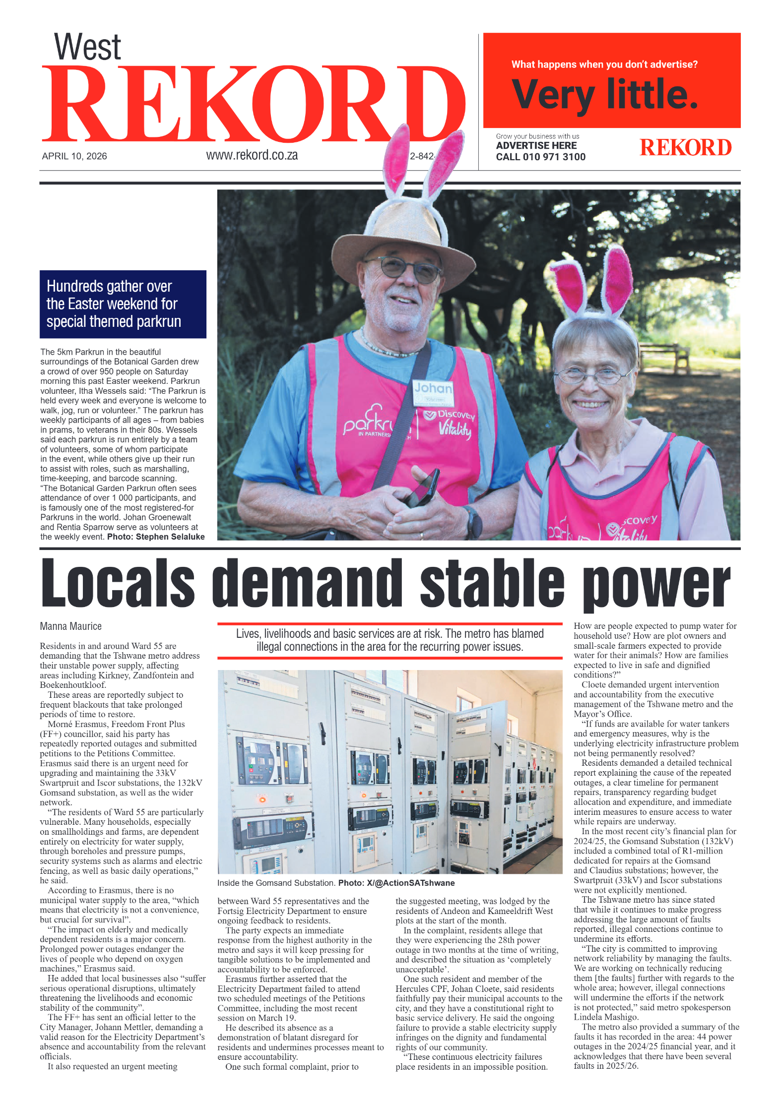 Rekord West 10 April 2026 page 1