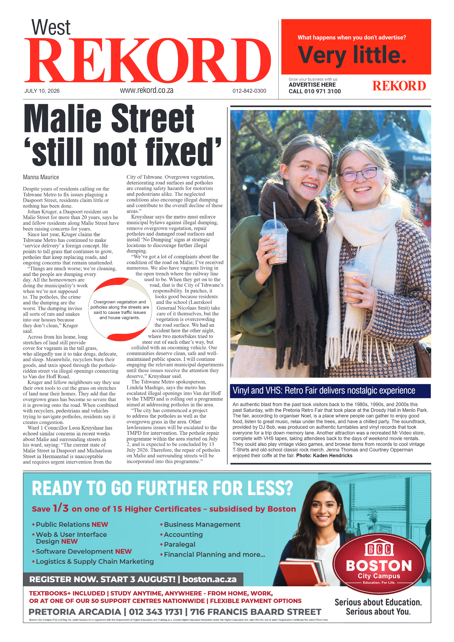 Rekord West 10 July 2026 page 1