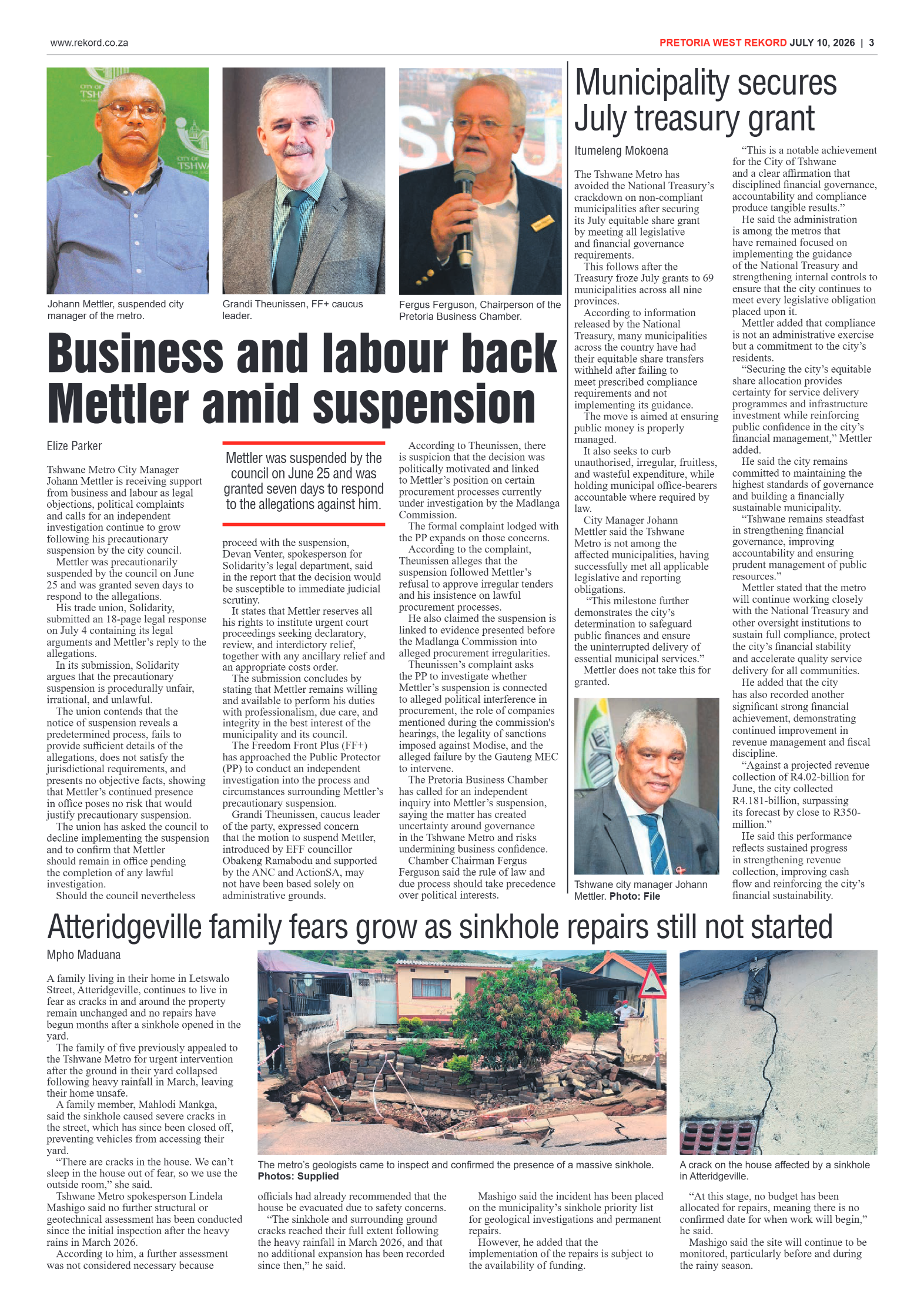 Rekord West 10 July 2026 page 3