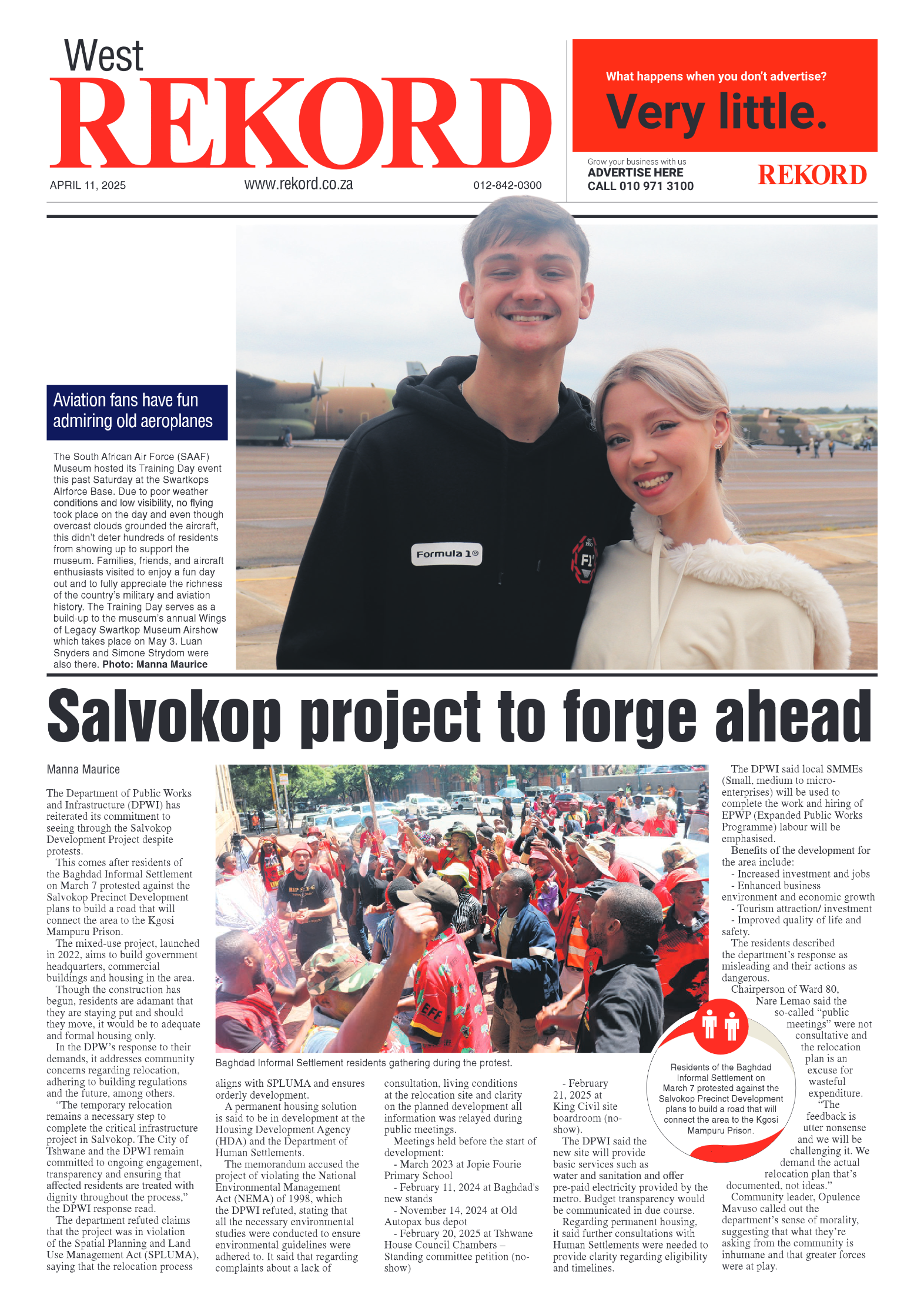 Rekord West 11 April 2025 page 1