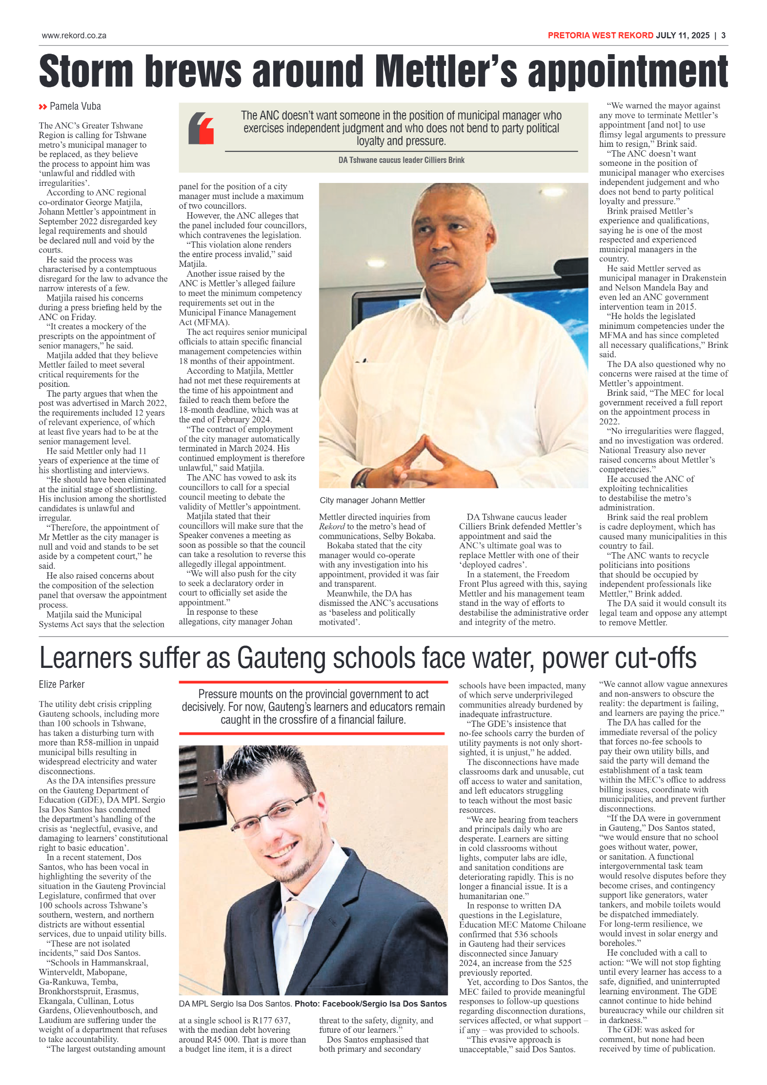 Rekord West 11 July 2025 page 3