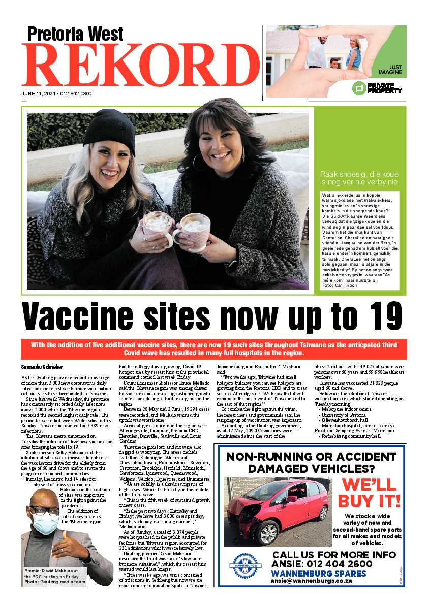 Rekord West 11 June 2021 page 1