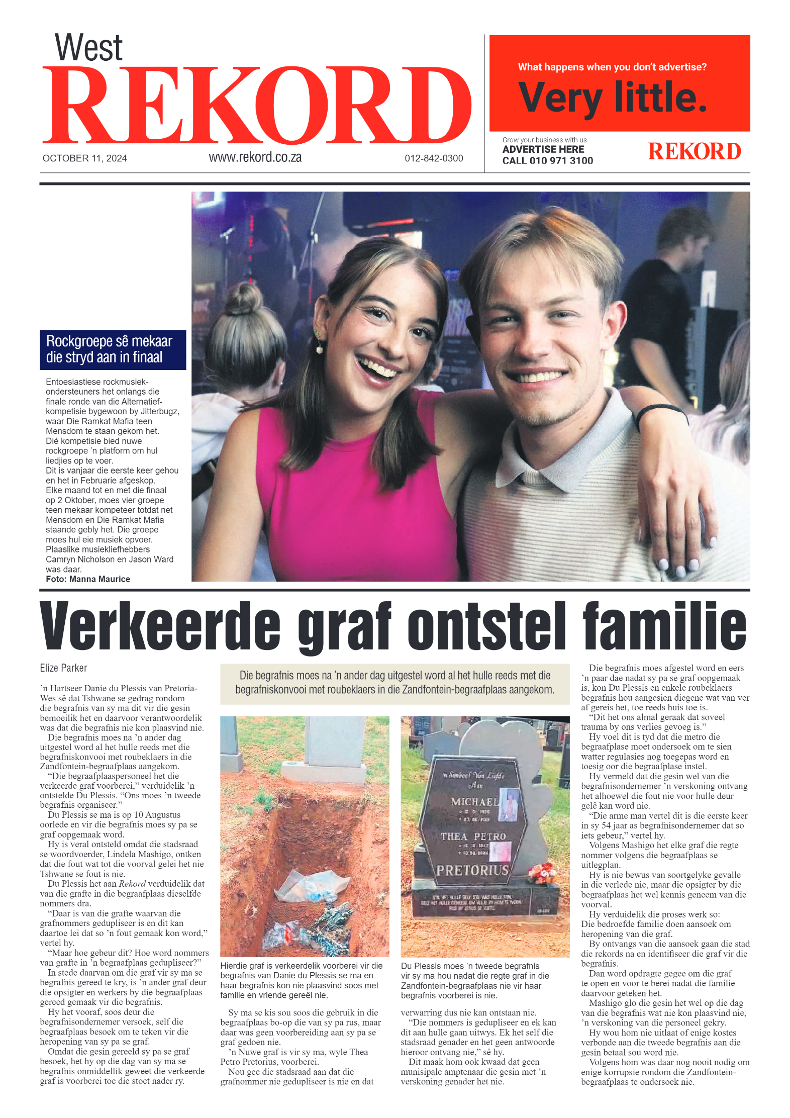 Rekord West 11 October 2024 page 1