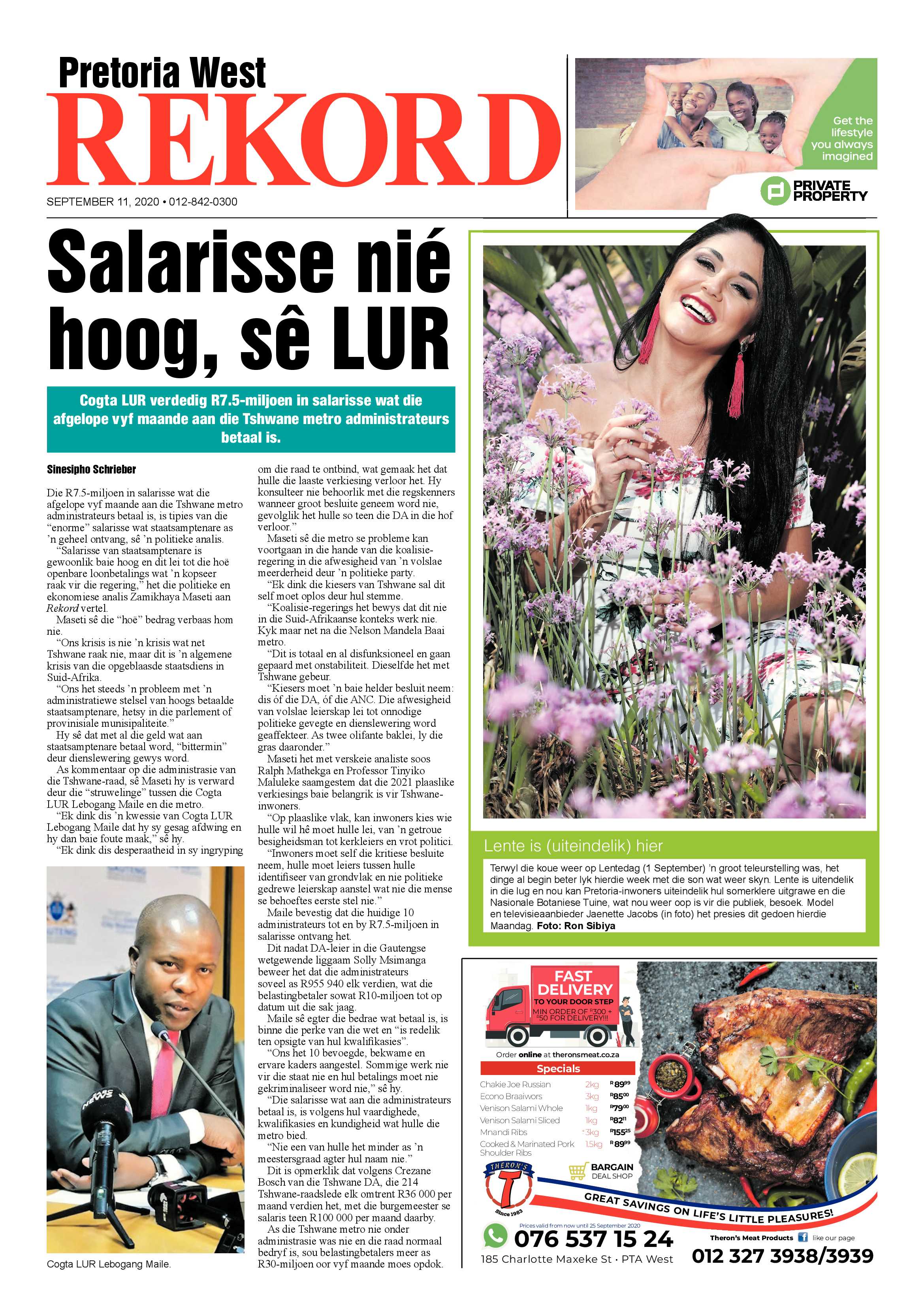 Rekord West 11 September 2020 page 1